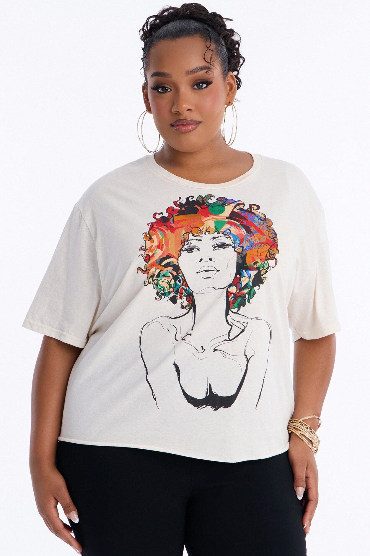 Empowered Women Oversized Tee - Off White