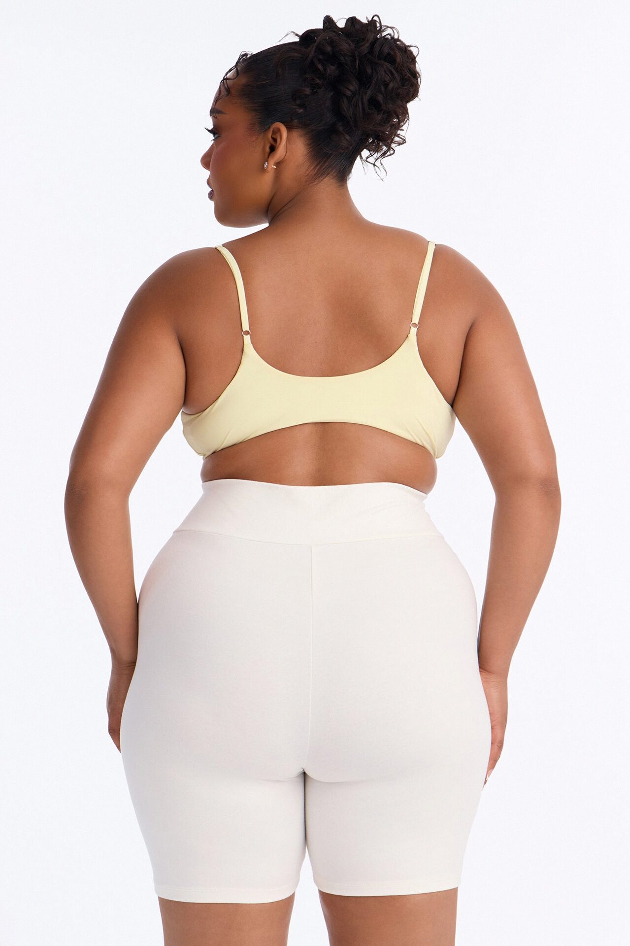 Quinn High Rise Everyday Cotton Biker Short 7″ - White