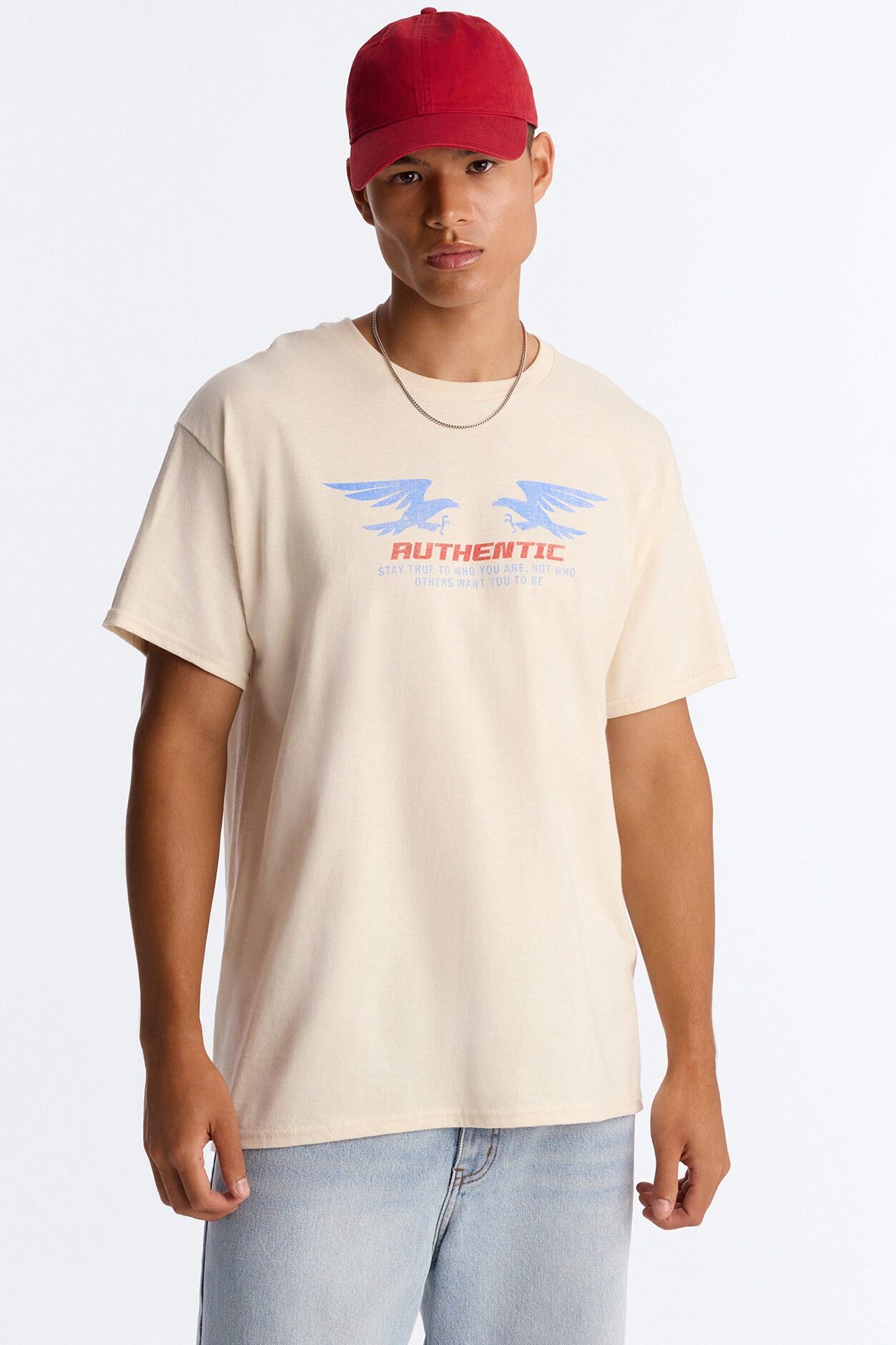 Authentic Oversized Short Sleeve Tee - Natural