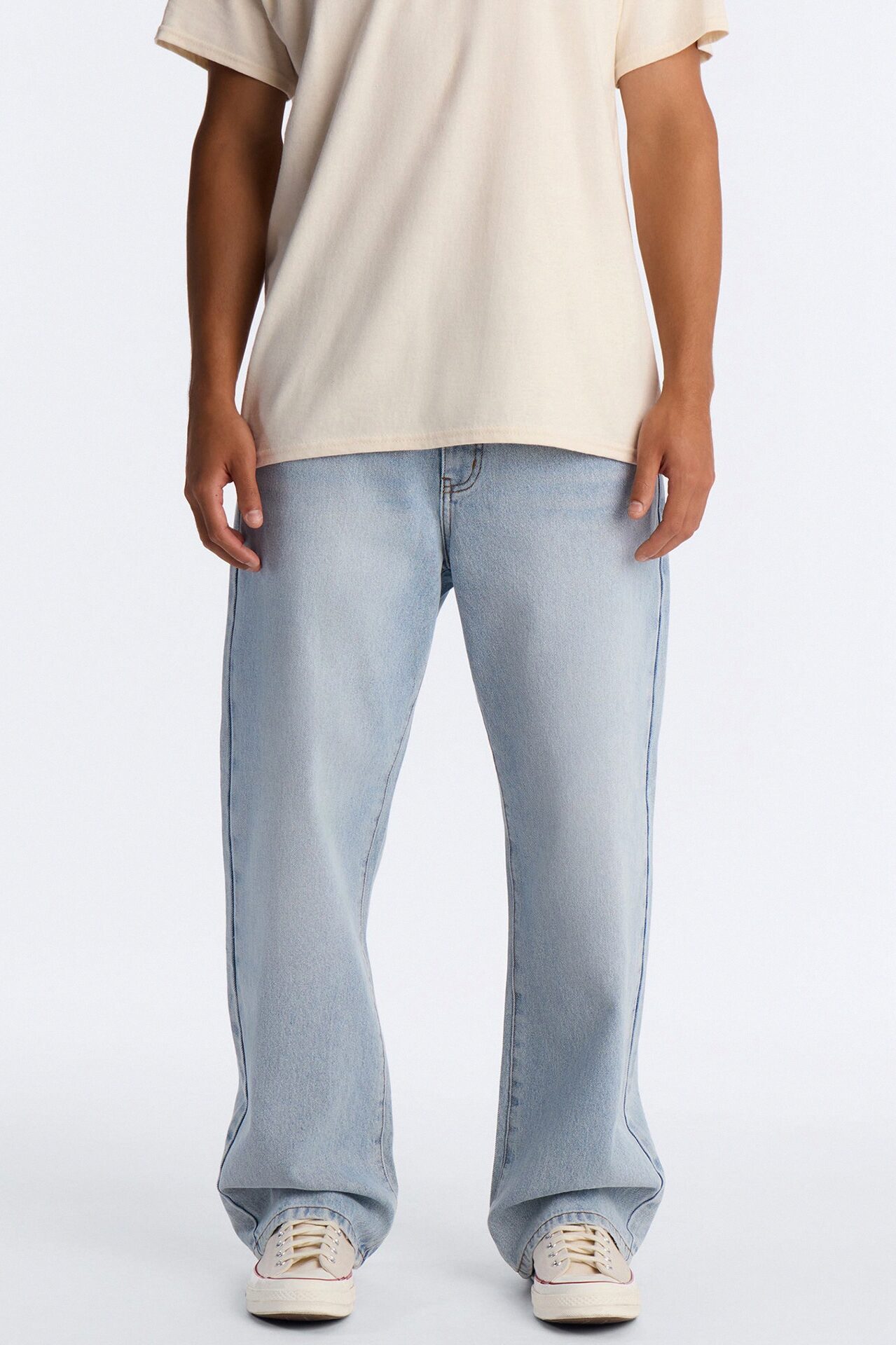 The Staple Baggy Jean - Light Blue Wash