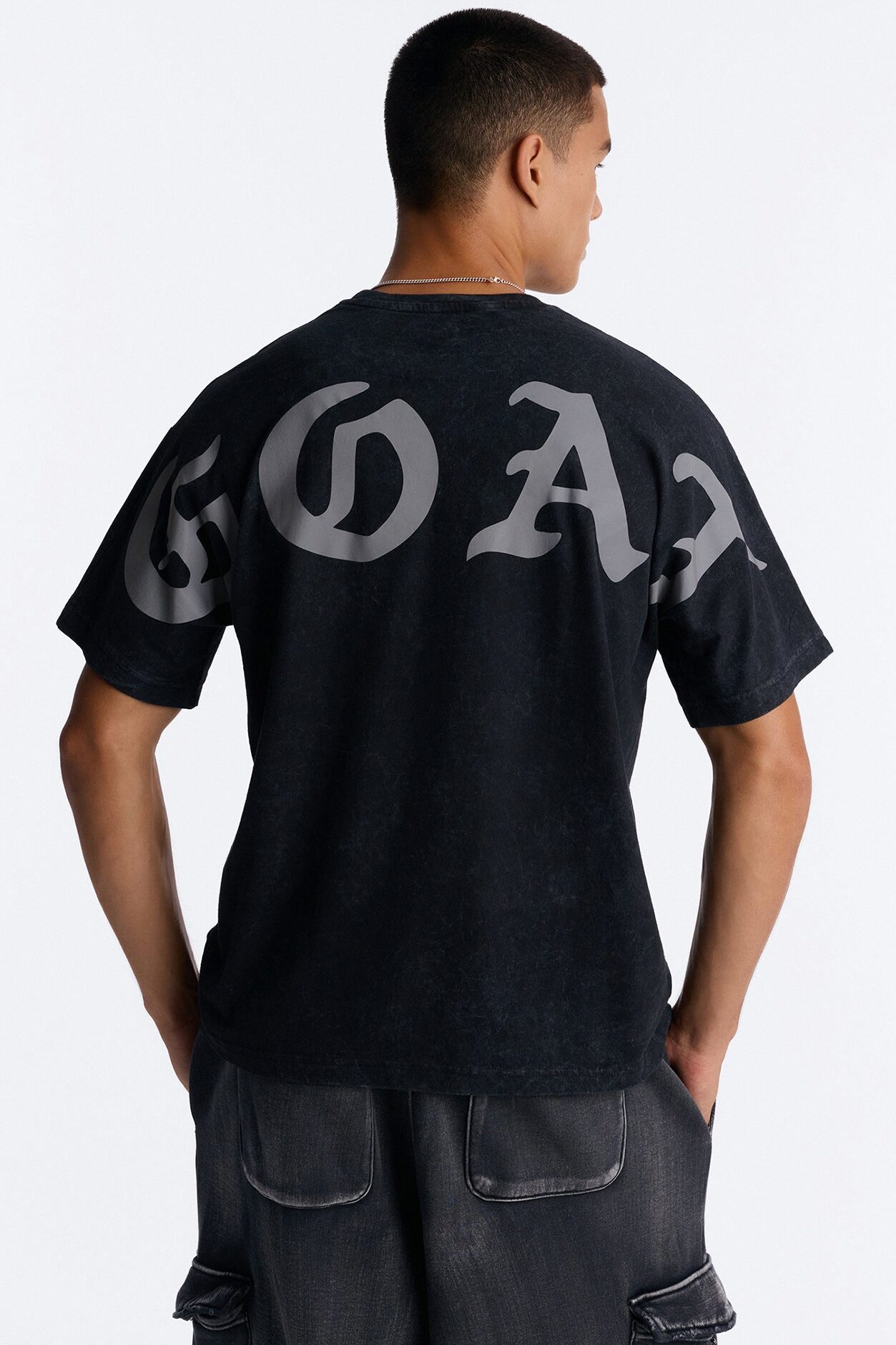 Goat Vintage Heavy Weight Oversized Short Sleeve Tee - Black