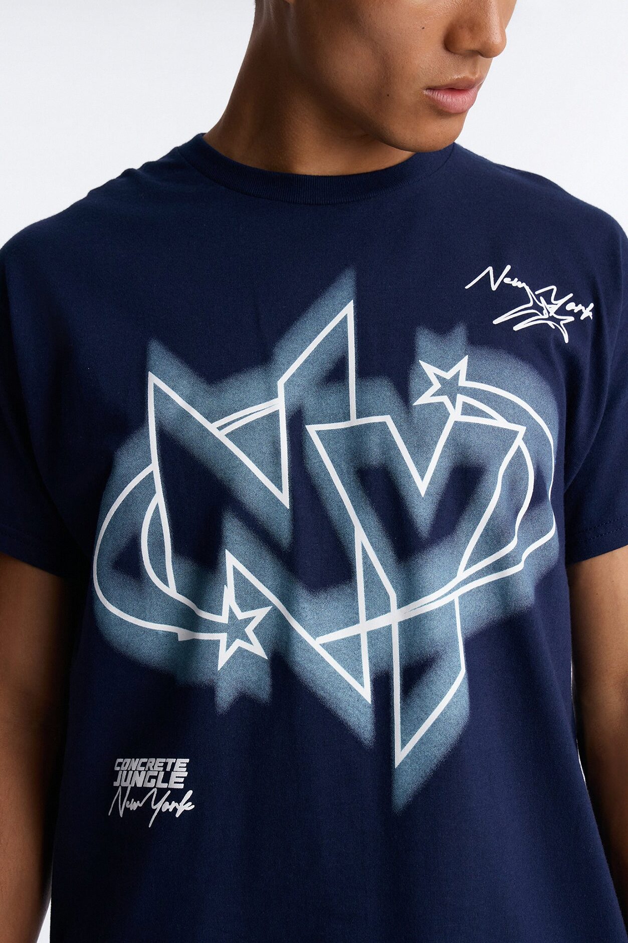 NY Stars Oversized Short Sleeve Tee - Navy