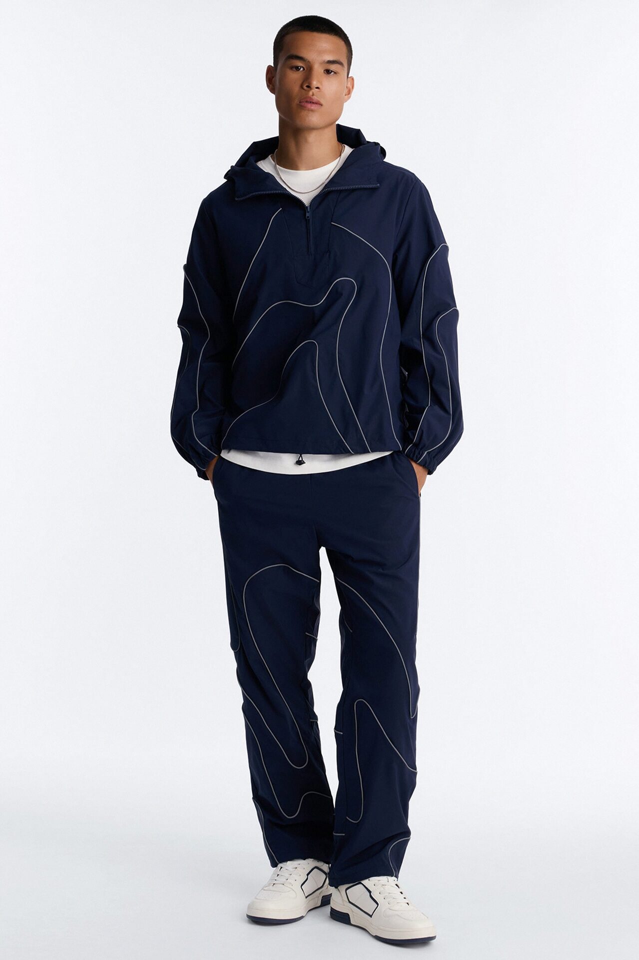 Futuristic Mode Track Jacket - Navy