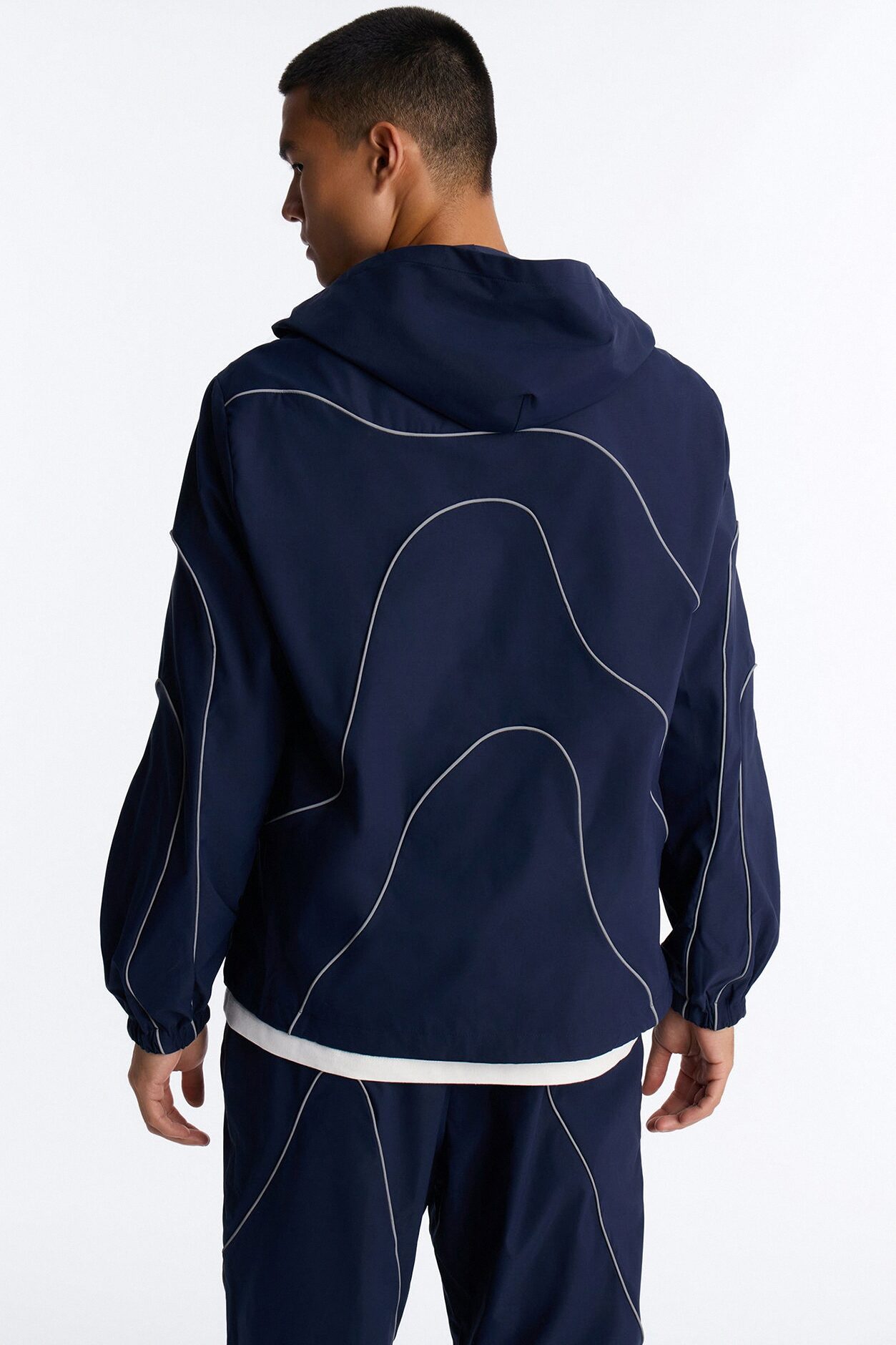 Futuristic Mode Track Jacket - Navy