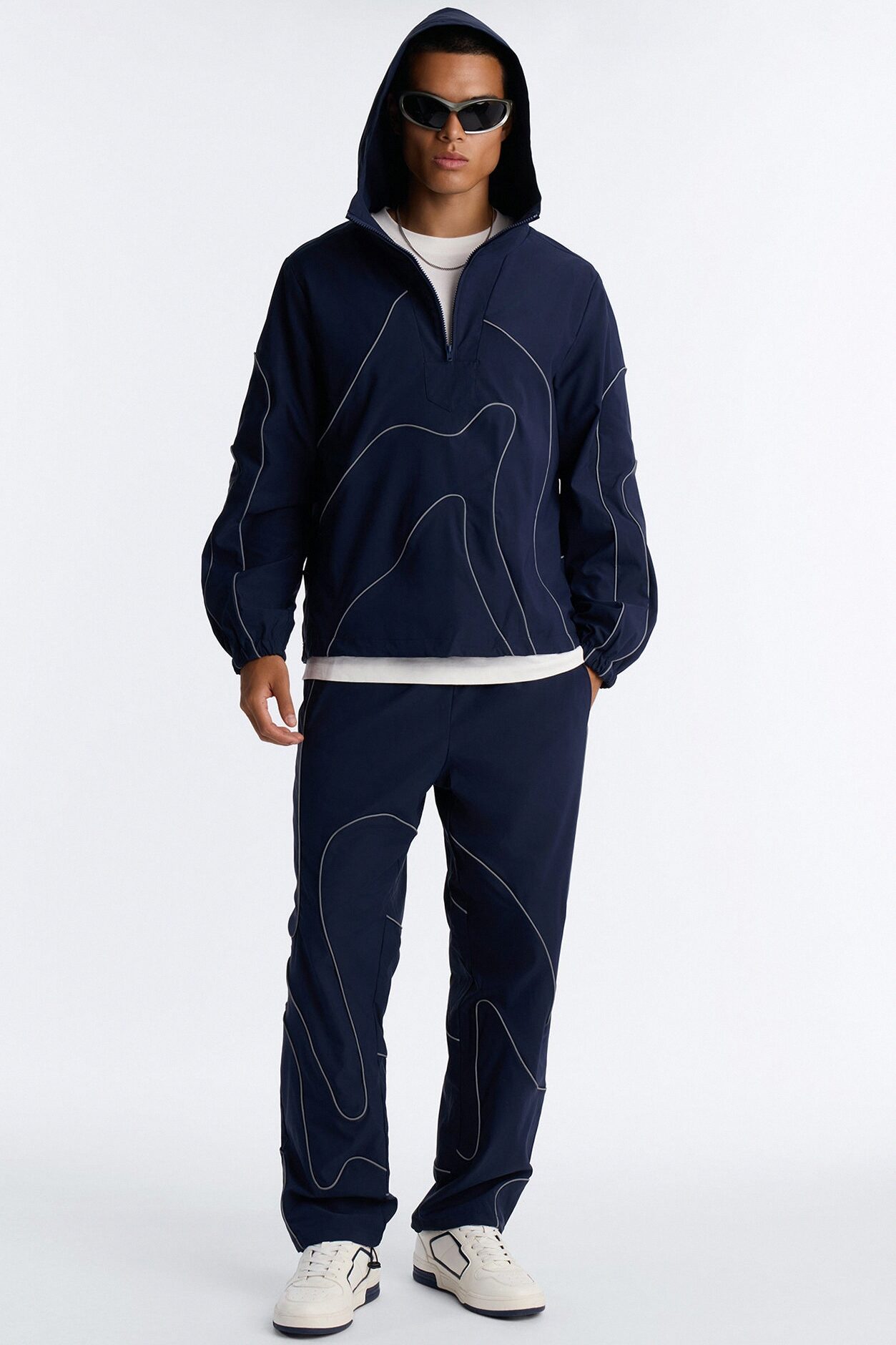 Futuristic Mode Track Jacket - Navy