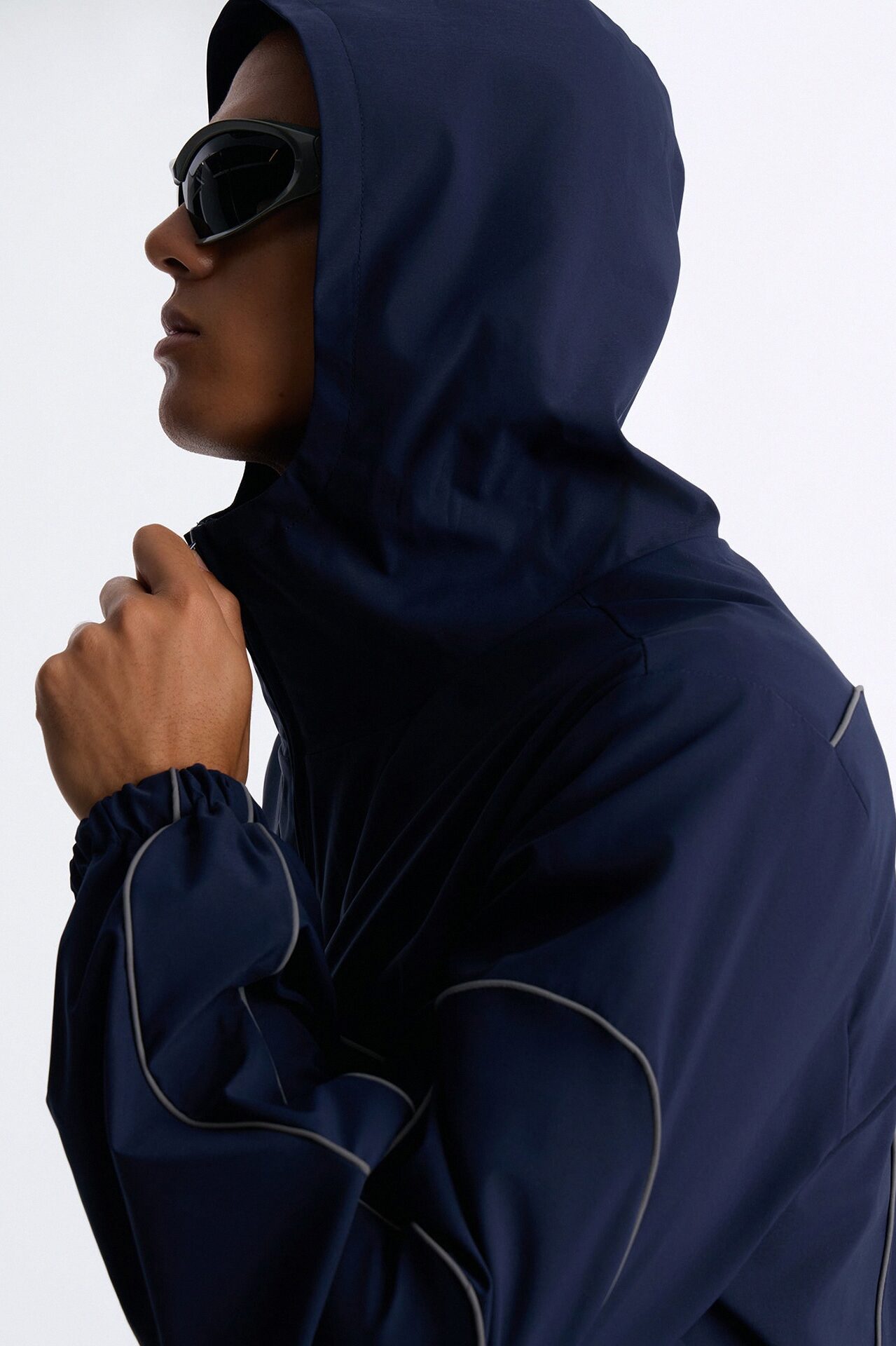Futuristic Mode Track Jacket - Navy