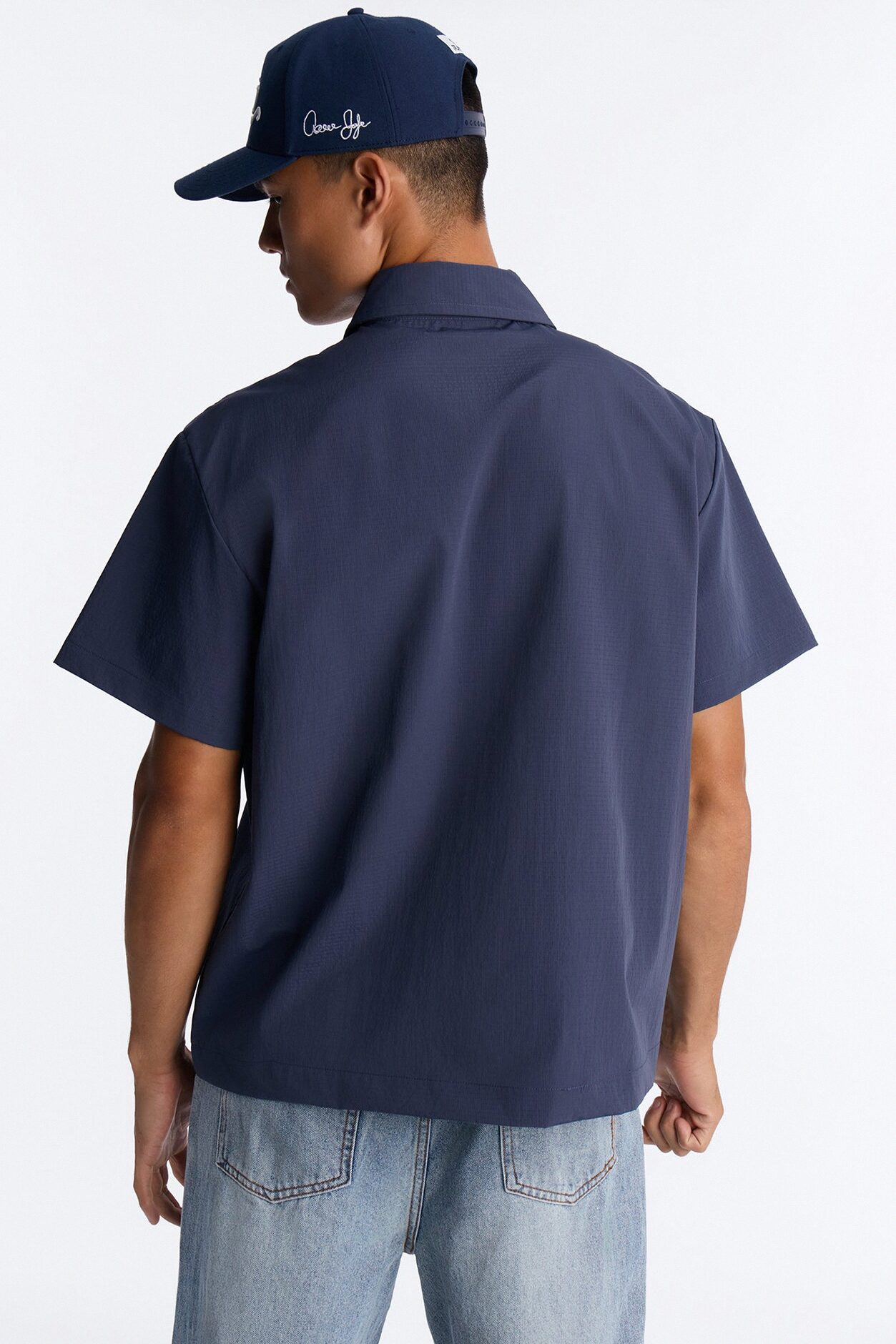 Gable Pocket Quarter Zip Polo - Navy