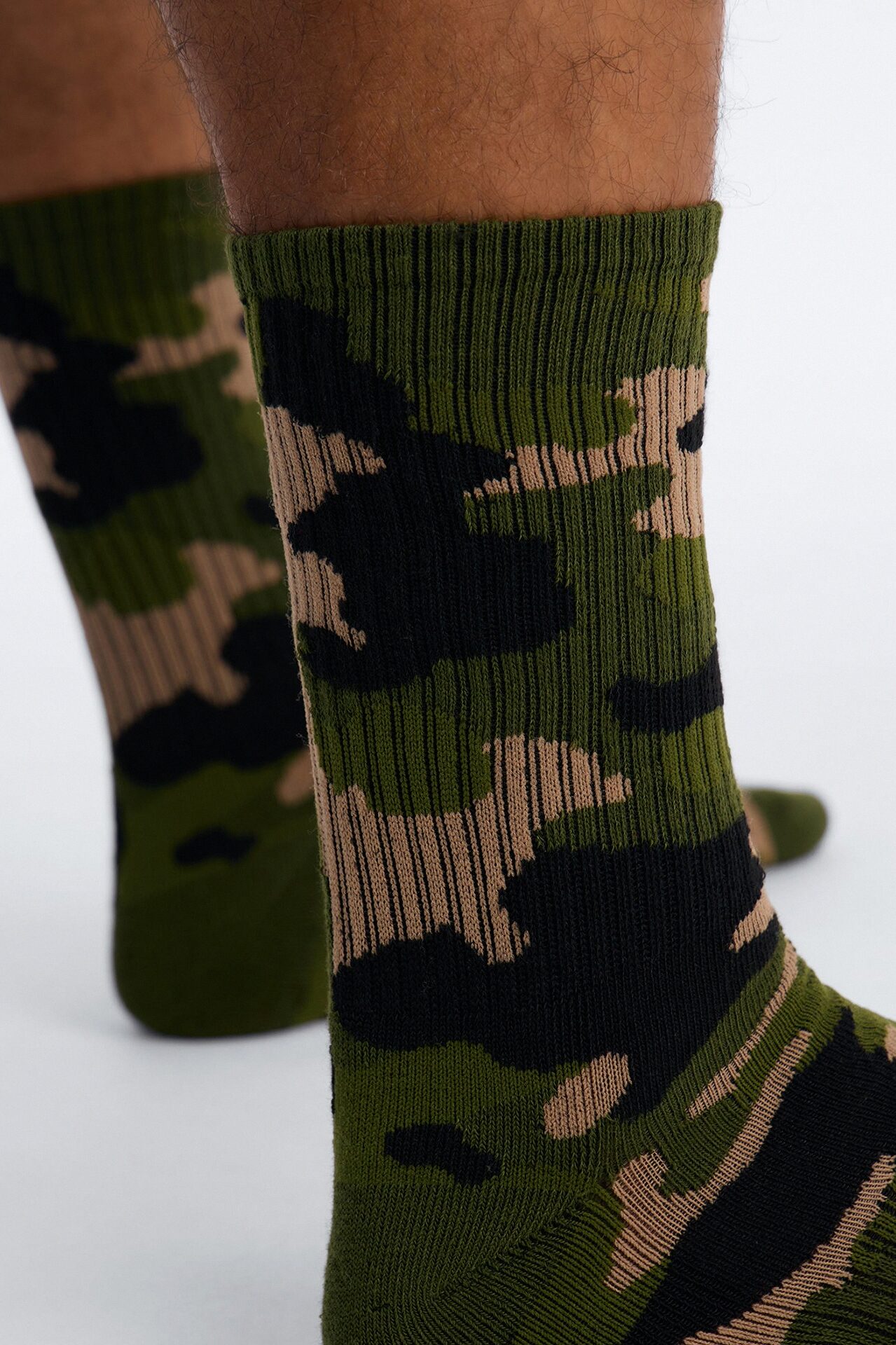Stealth Mode Camo Crew Socks - Olive