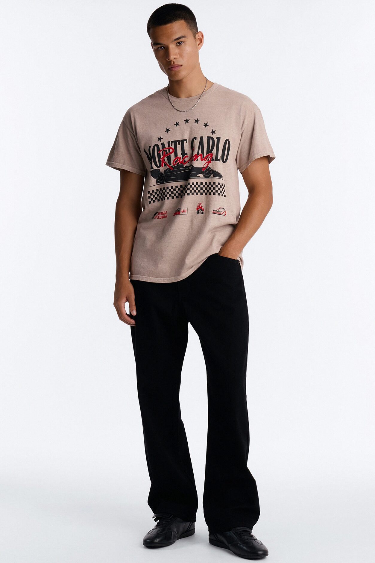 Monte Carlo Racing Boxy Short Sleeve Tee - Taupe