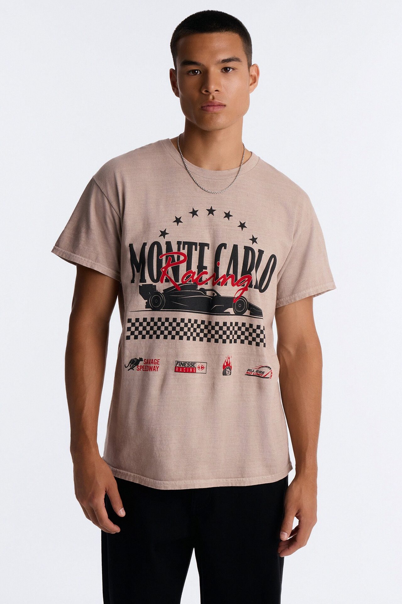 Monte Carlo Racing Boxy Short Sleeve Tee - Taupe