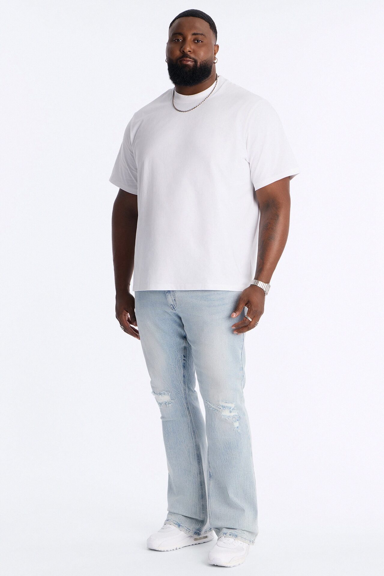 Dreamy Stacked Skinny Flare Jeans - Light Blue Wash