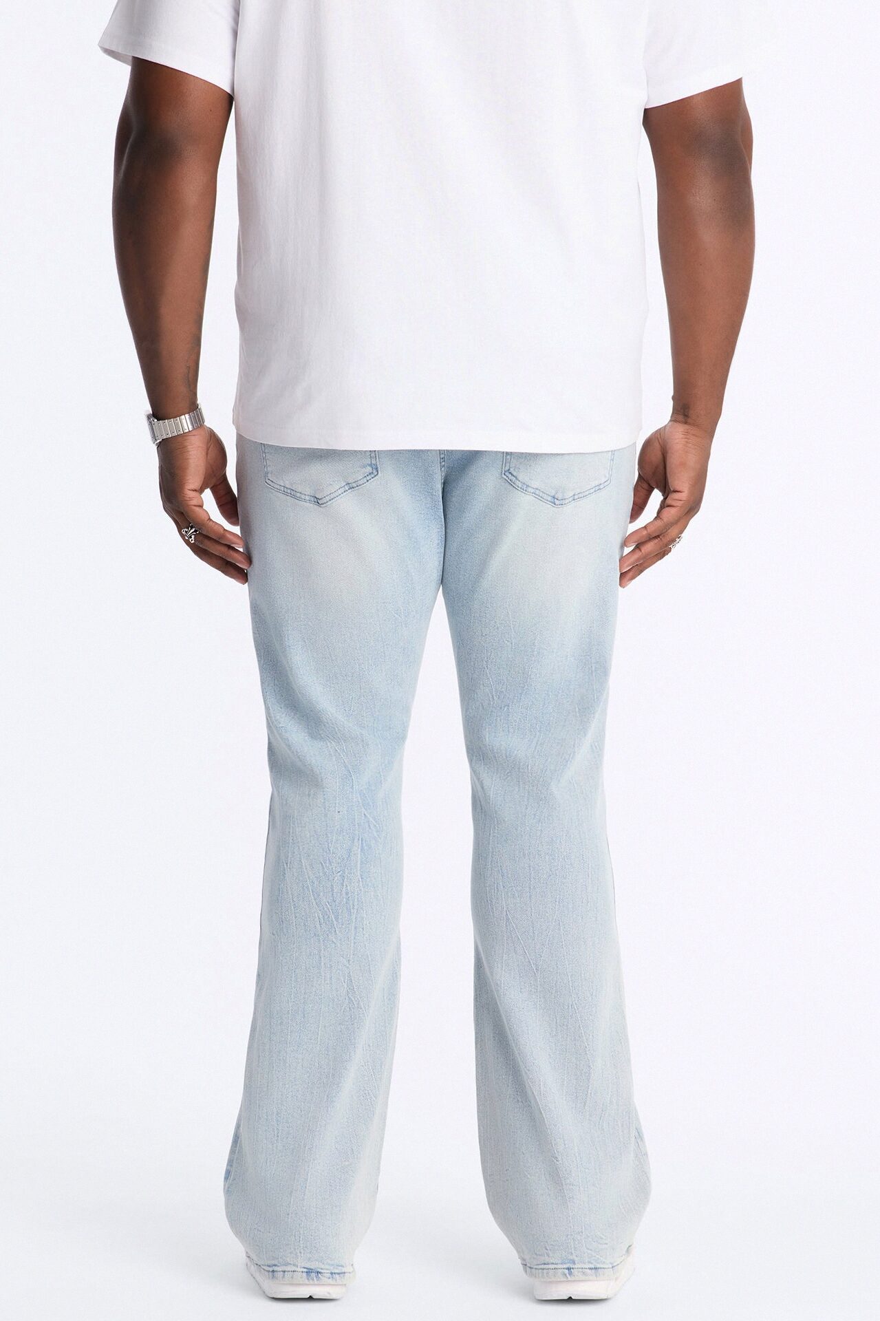 Dreamy Stacked Skinny Flare Jeans - Light Blue Wash
