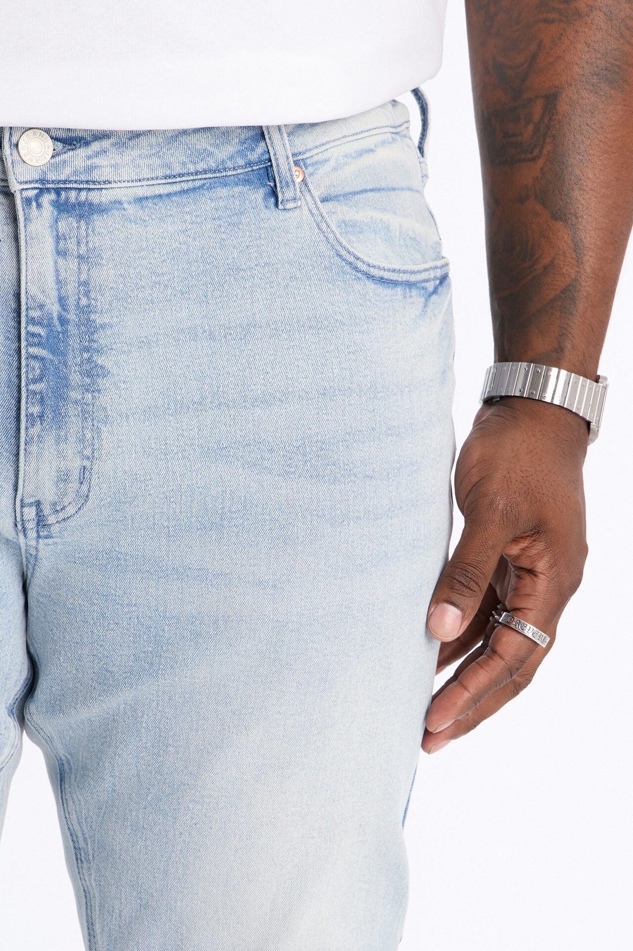 Dreamy Stacked Skinny Flare Jeans - Light Blue Wash