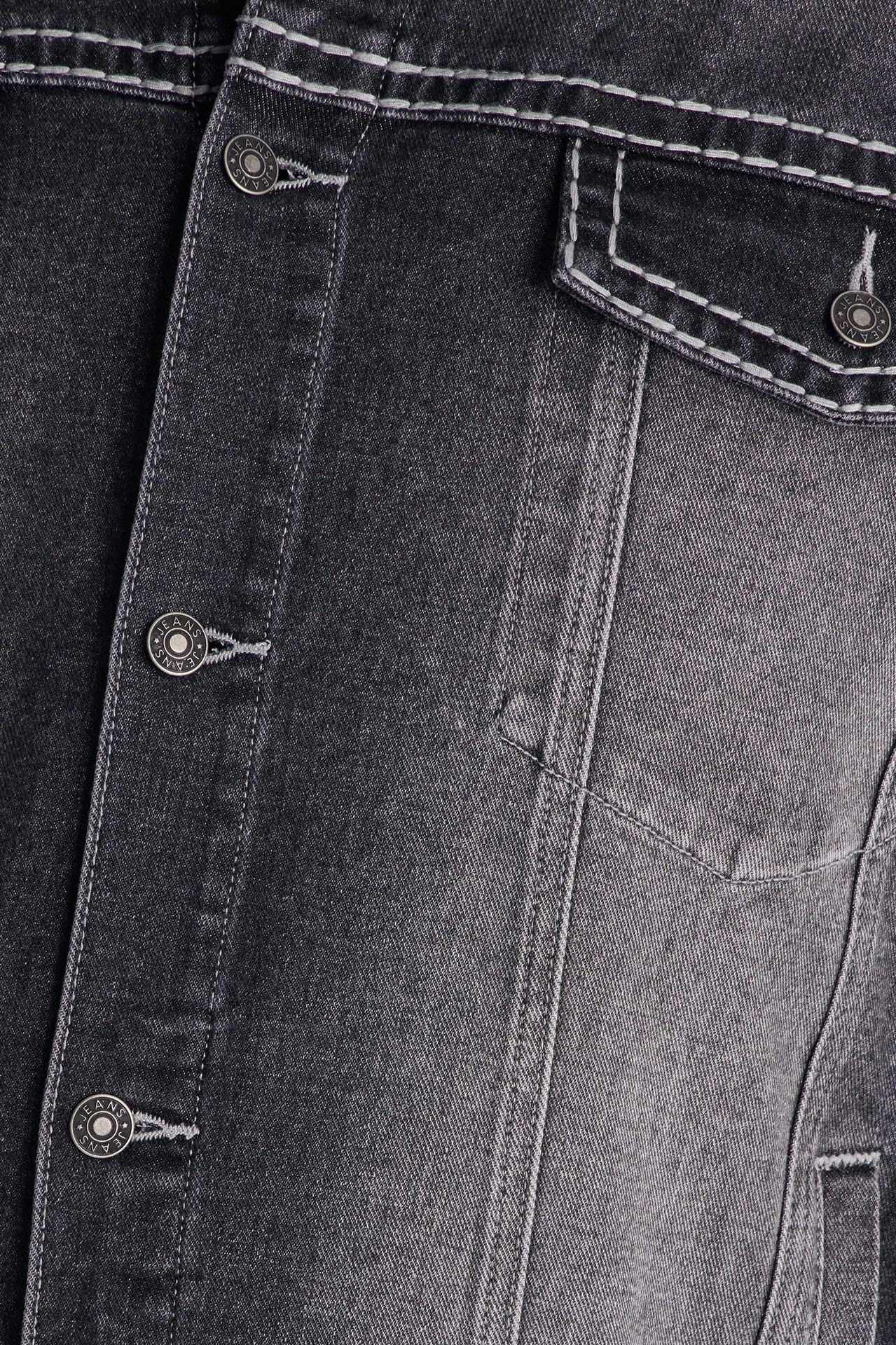 Heavy Stitch Denim Trucker Jacket - Black Wash