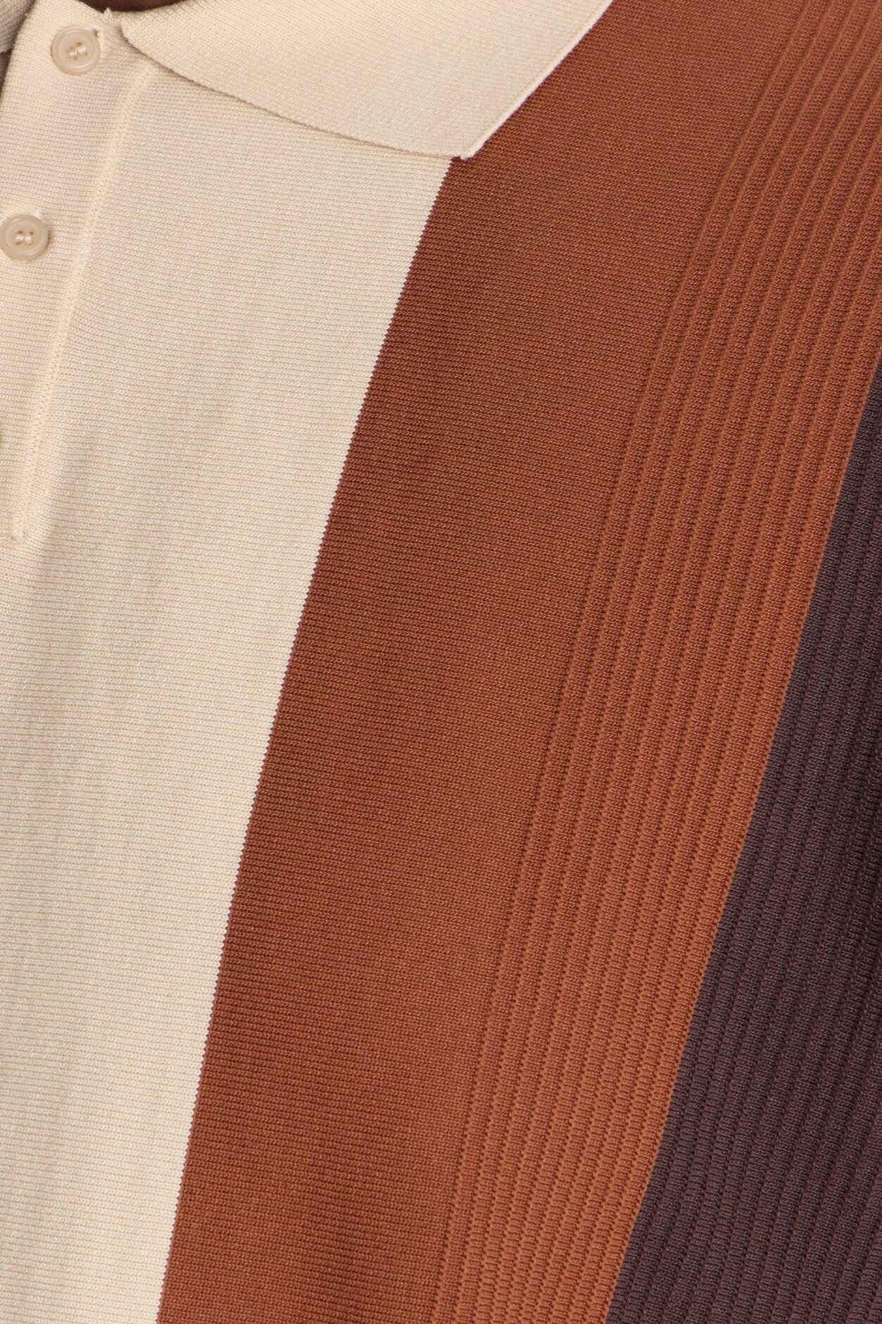Palm Springs Panel Polo - Brown/combo