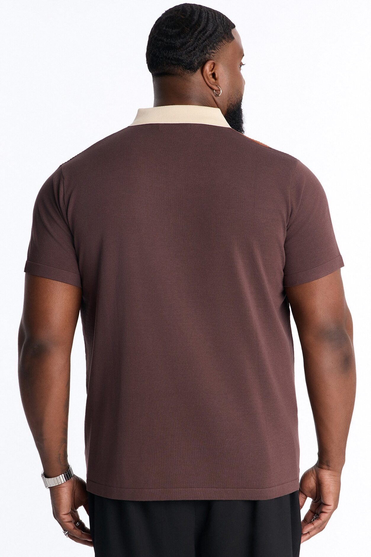 Palm Springs Panel Polo - Brown/combo