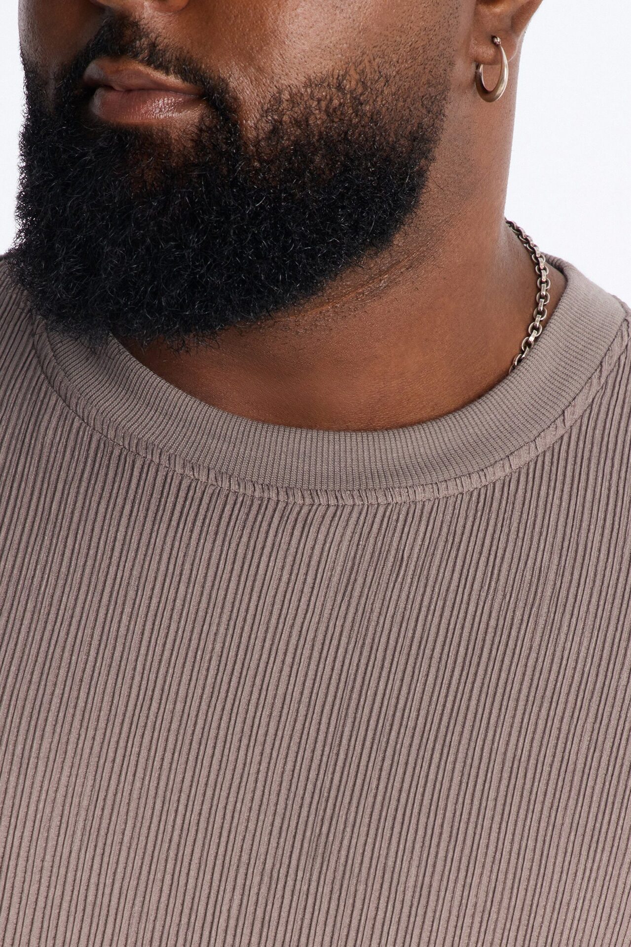Pure Form Plisse Tee - Brown
