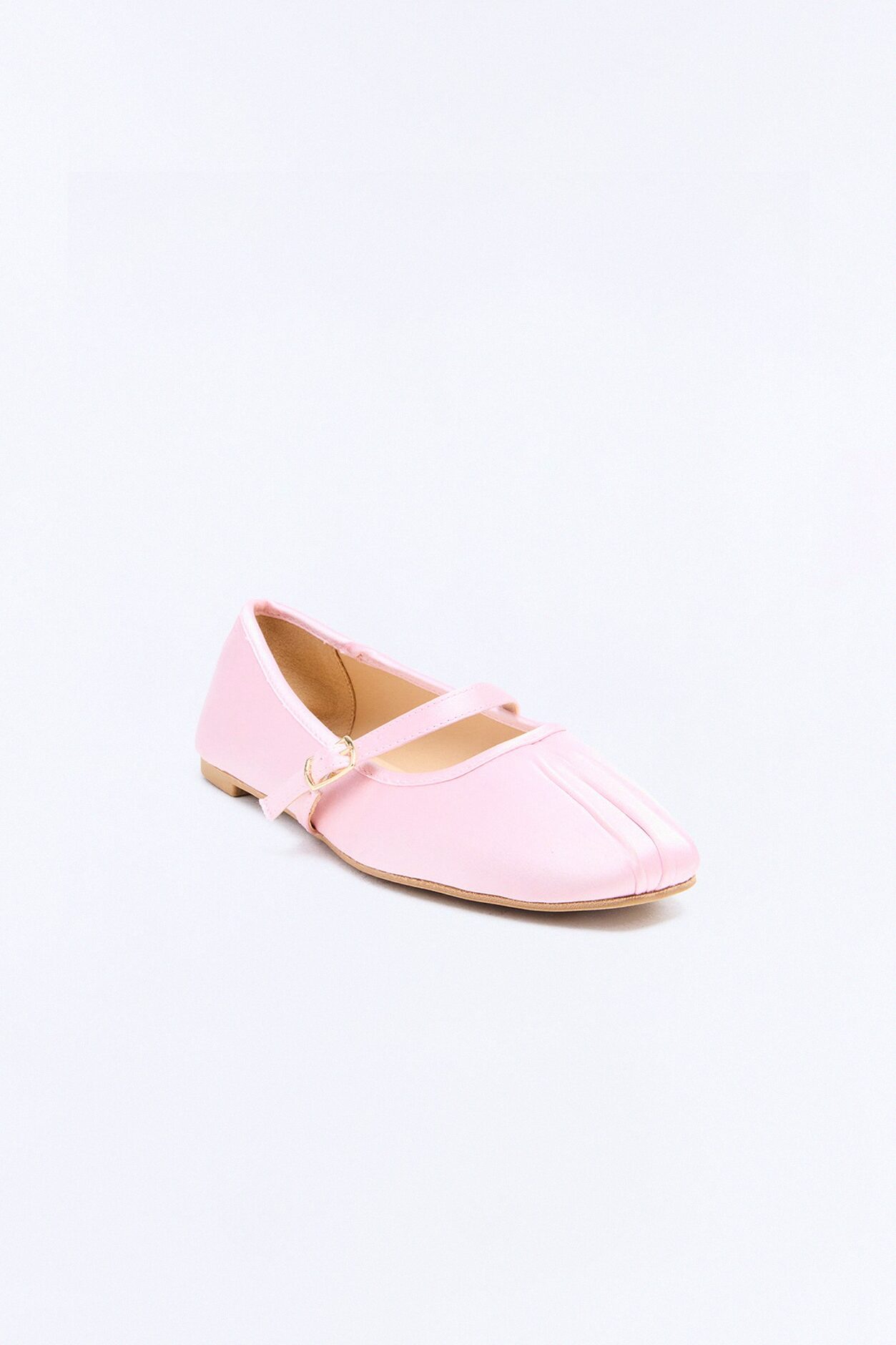 Nuri Satin Ballet Flats - Blush