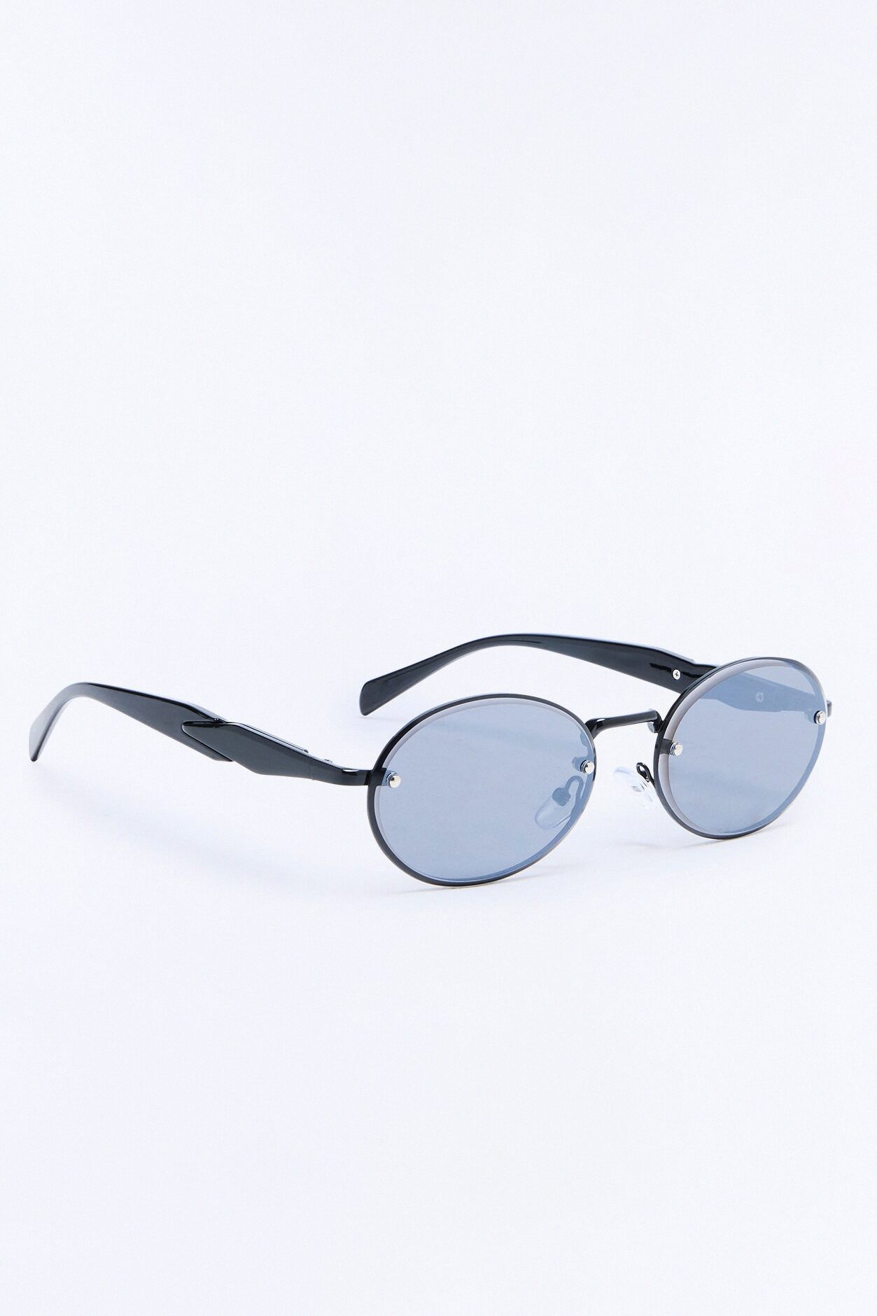 Watch Your Back Circular Sunglasses - Black
