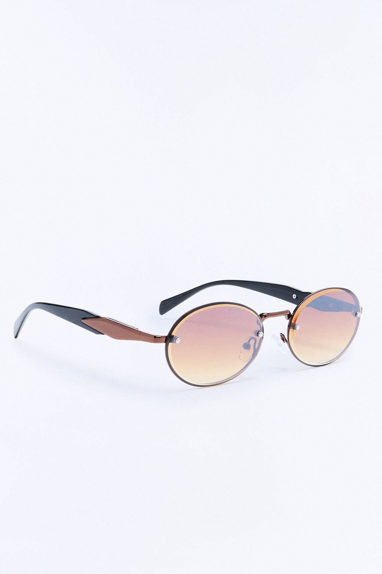 Watch Your Back Circular Sunglasses - Brown
