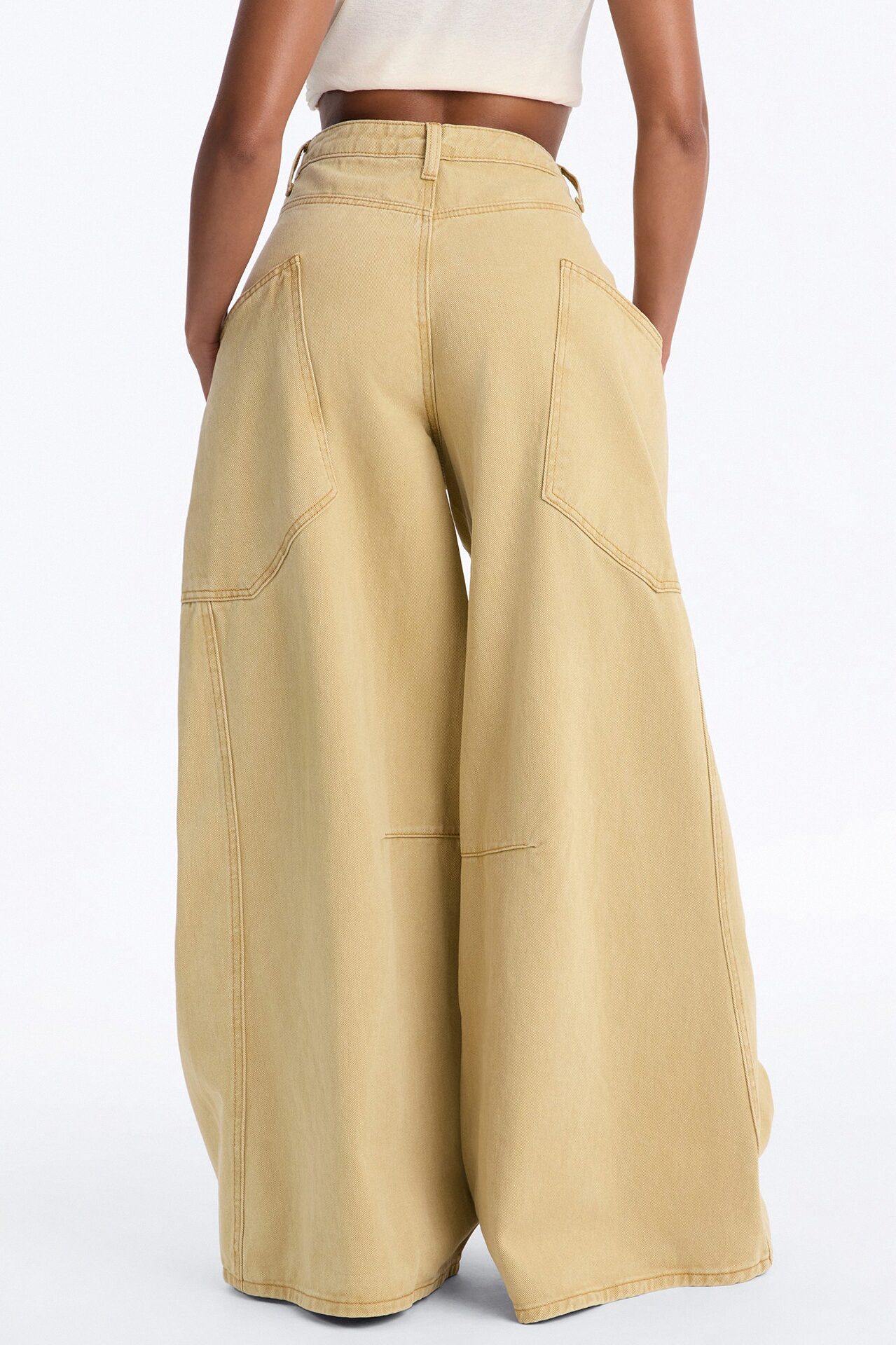 Tenants Wide Leg Barrel Pant - Mustard