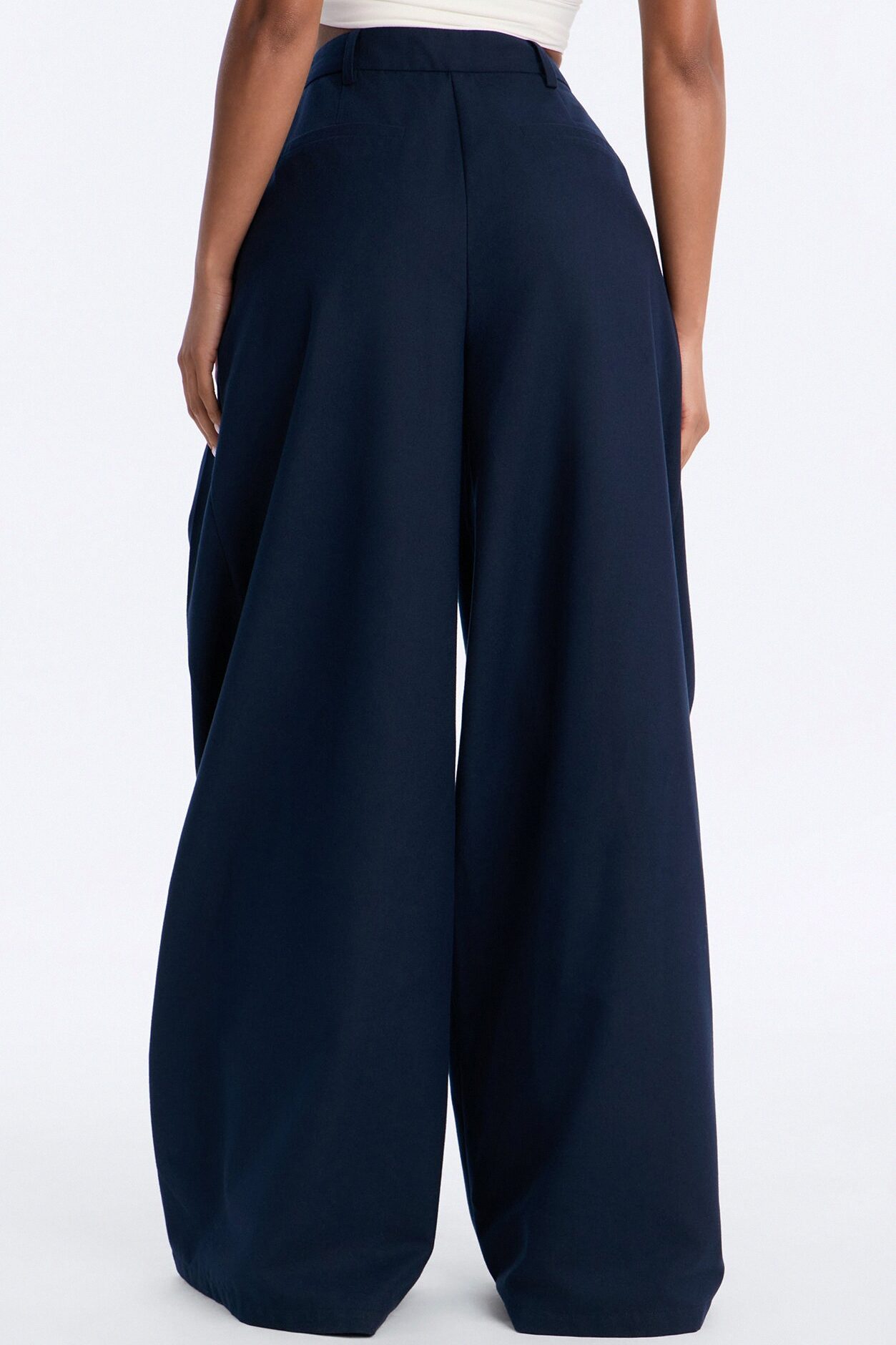 Executive Realness Pleated Wide Leg Trouser 33″ - Navy