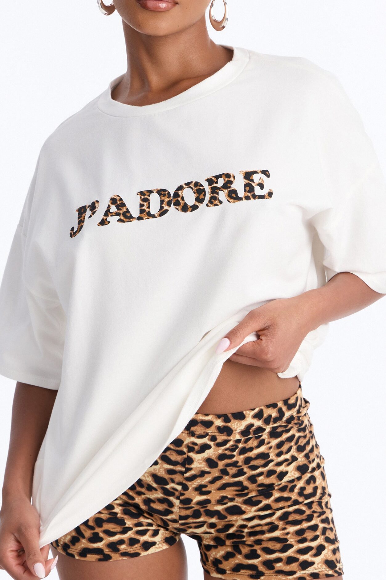 J'Adore Leopard Biker Short Set - Leopard
