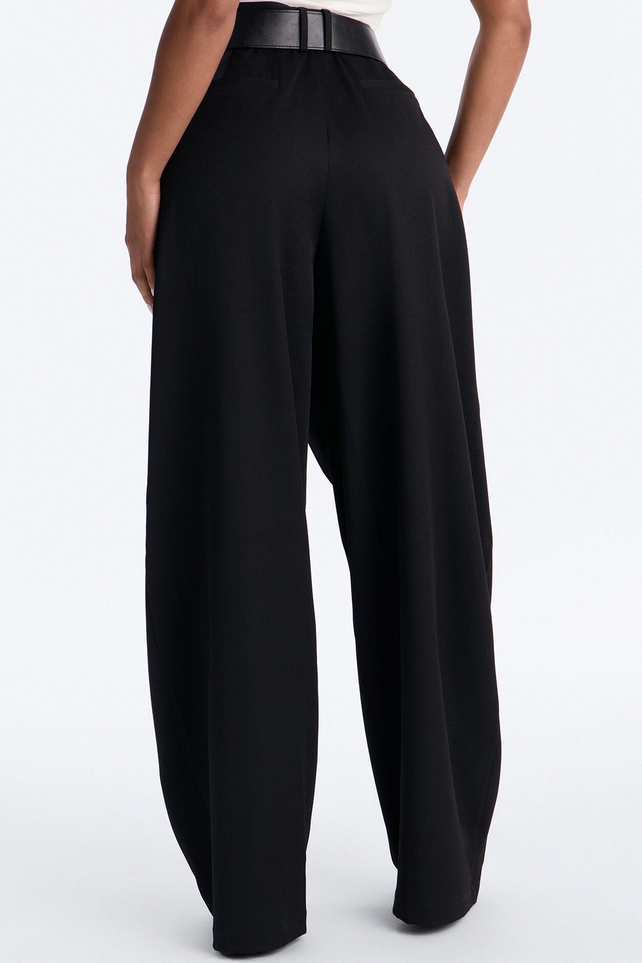 Natalie High Rise Wide Leg Trouser - Black