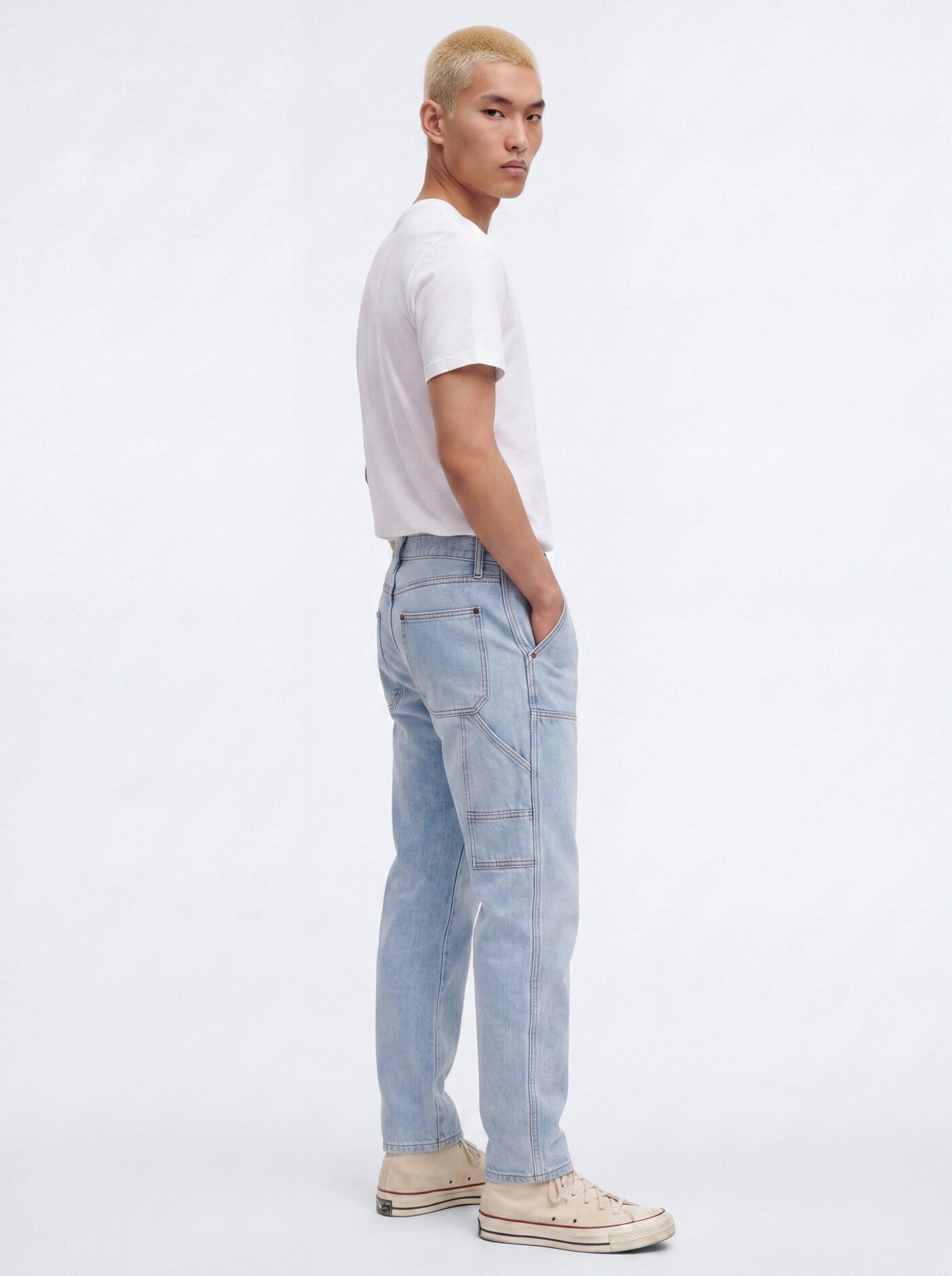 The Staple Straight Carpenter Jean - Light Wash