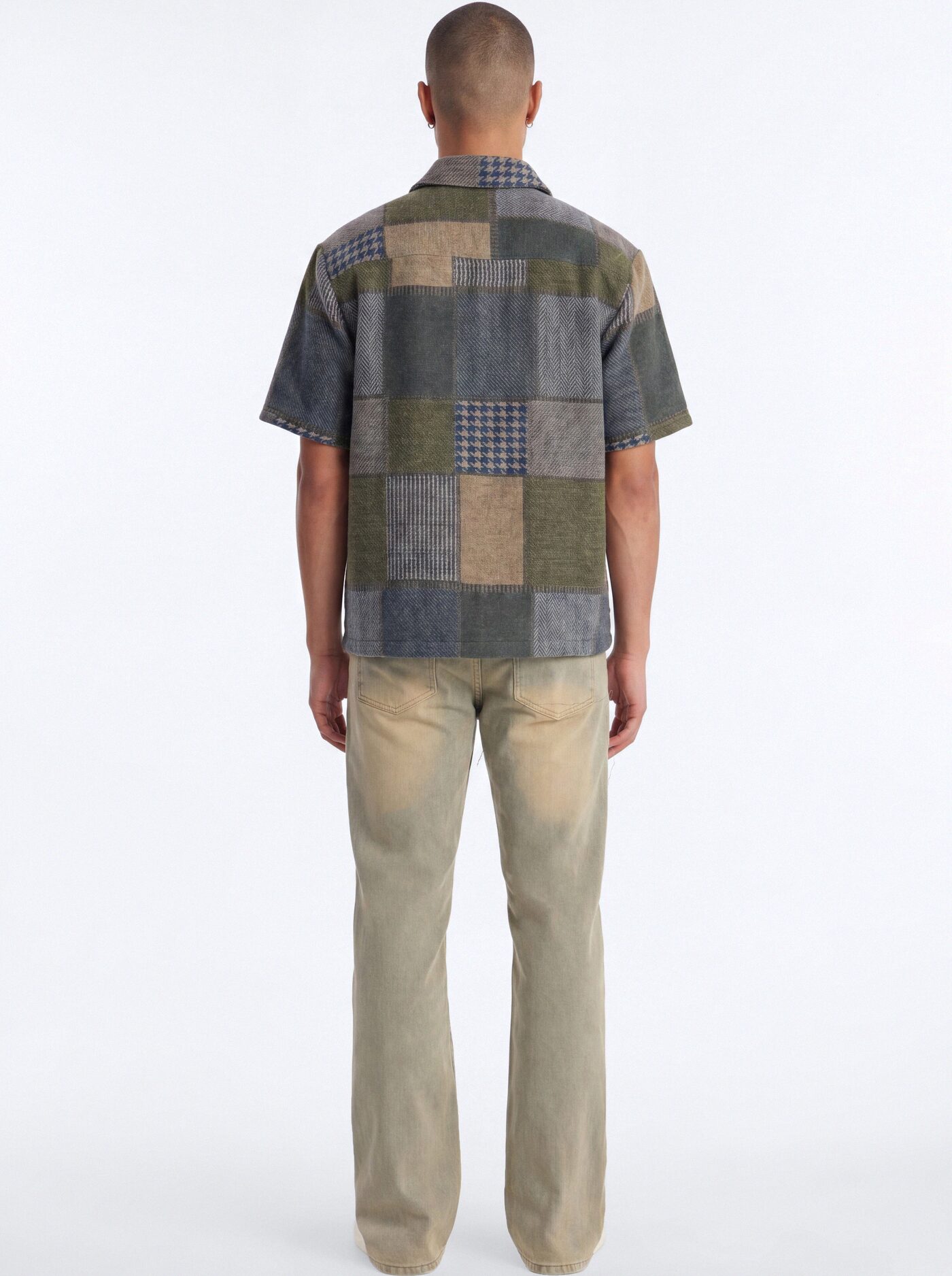 They're Satisfied Patch Relaxed Button Up Shirt - Olive