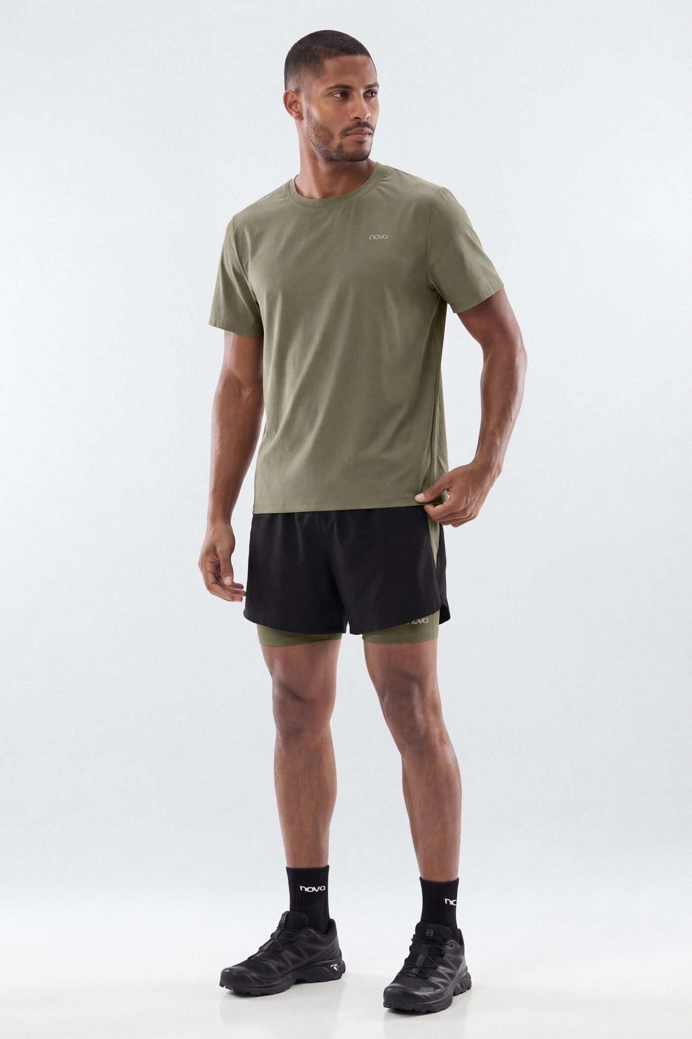 Lightweight Short Sleeve Running Tee - Moss