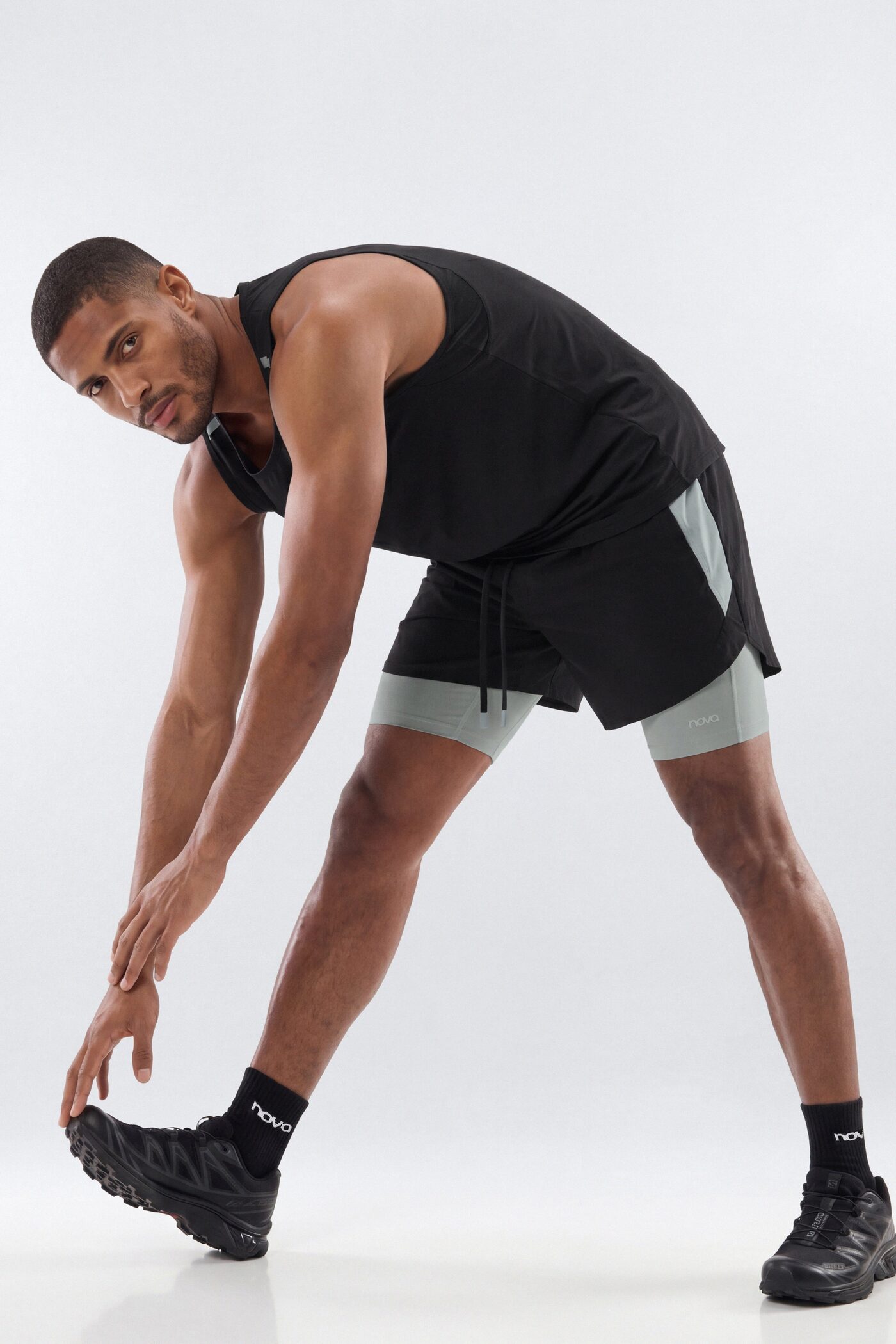 Lightweight Nylon RipStop Running Shorts - Steel