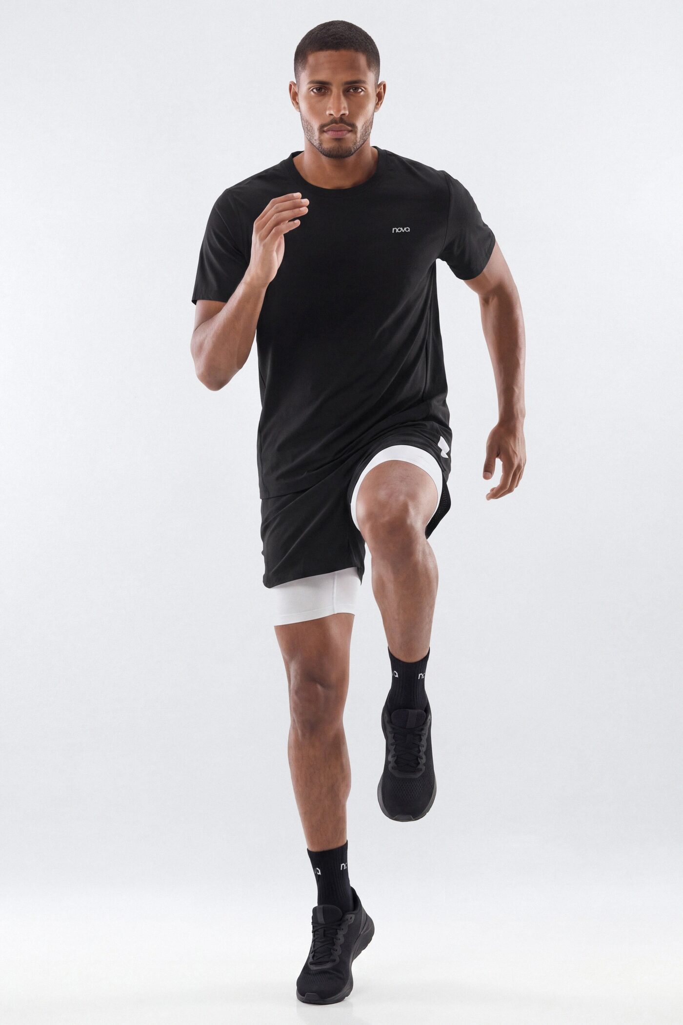 Lightweight Short Sleeve Running Tee - Black