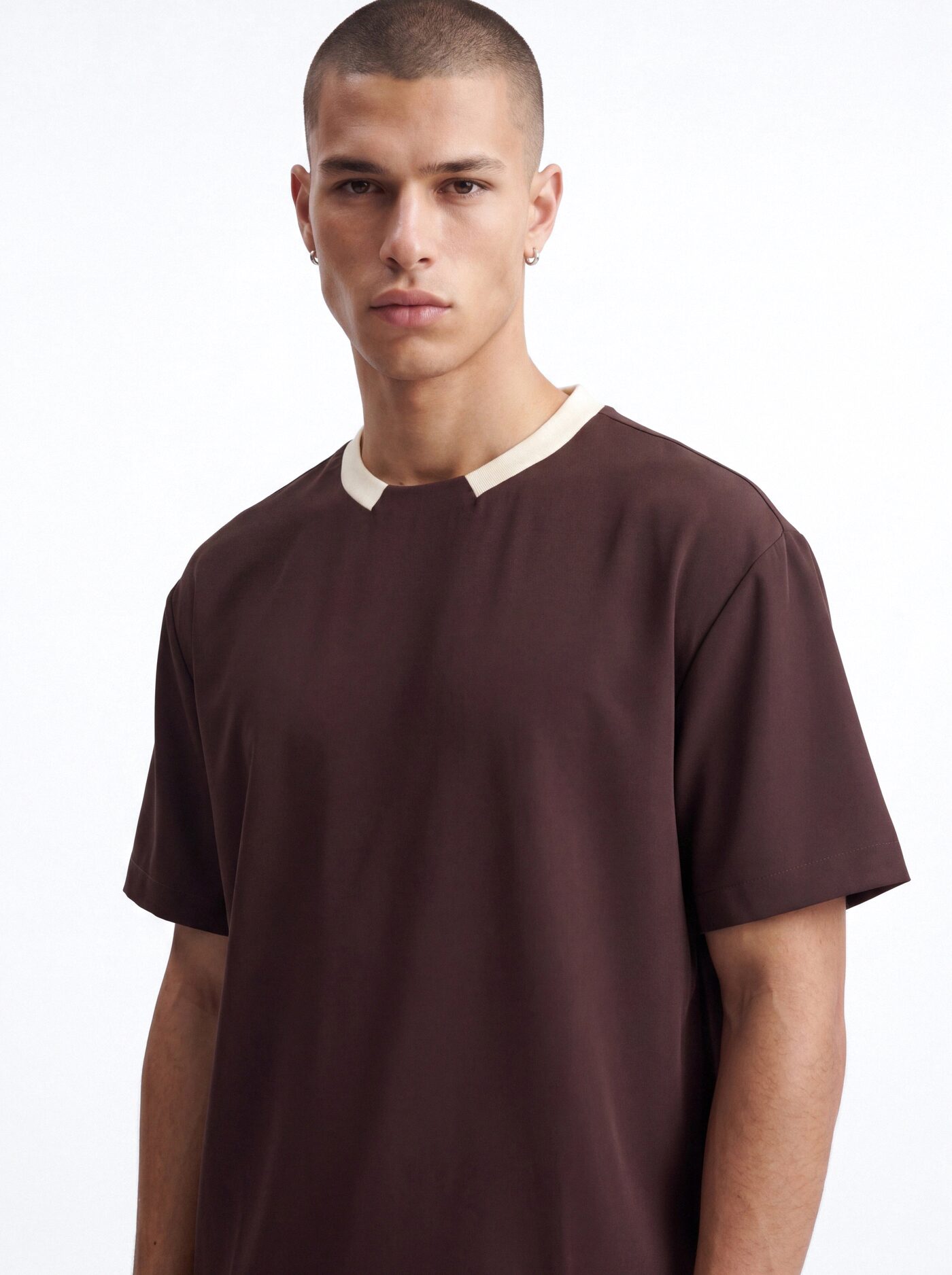 Classic Essentialist Contrast Tee - Brown/combo