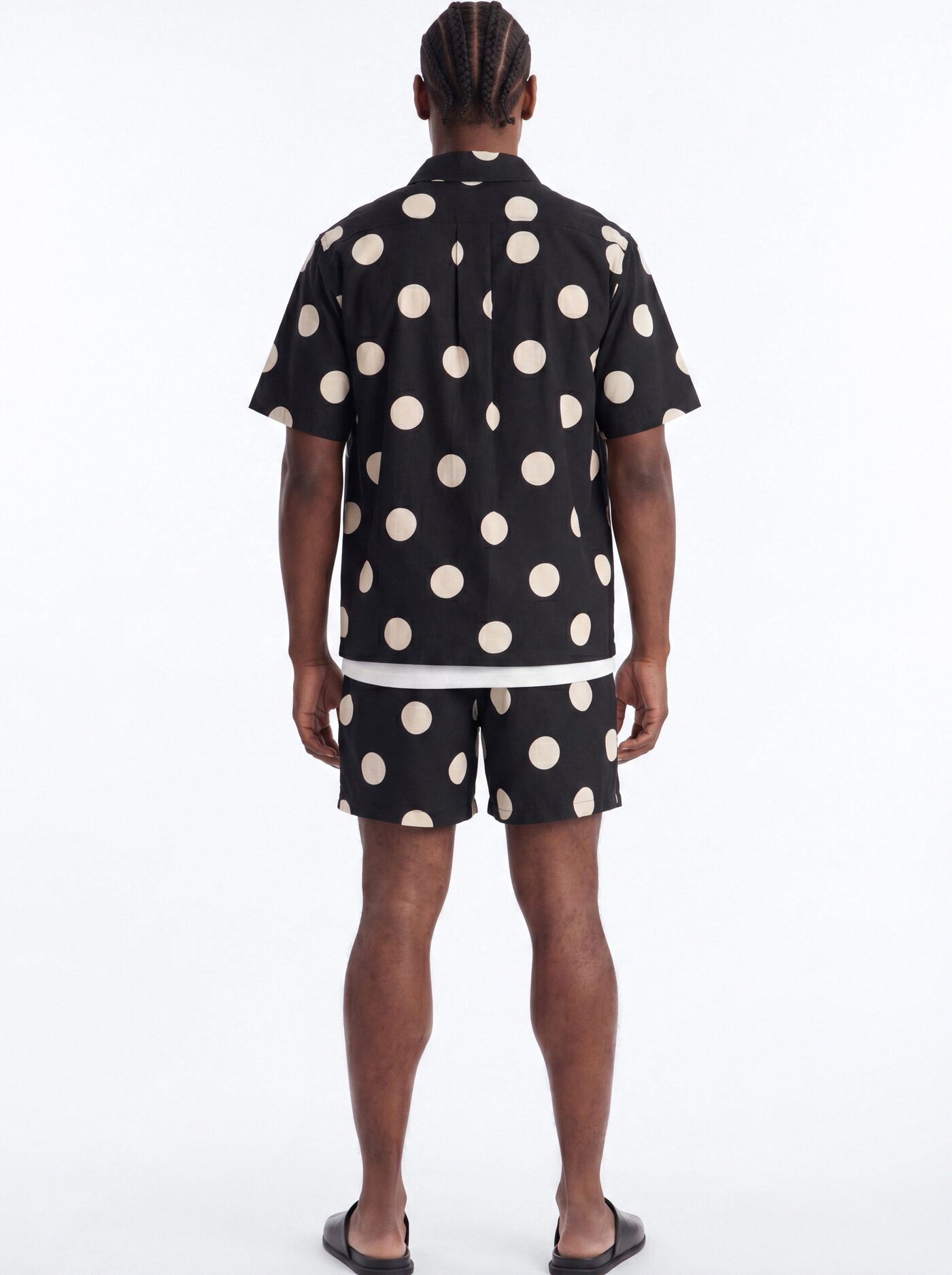 Signature Polka Dot Button Up Shirt - Black/combo