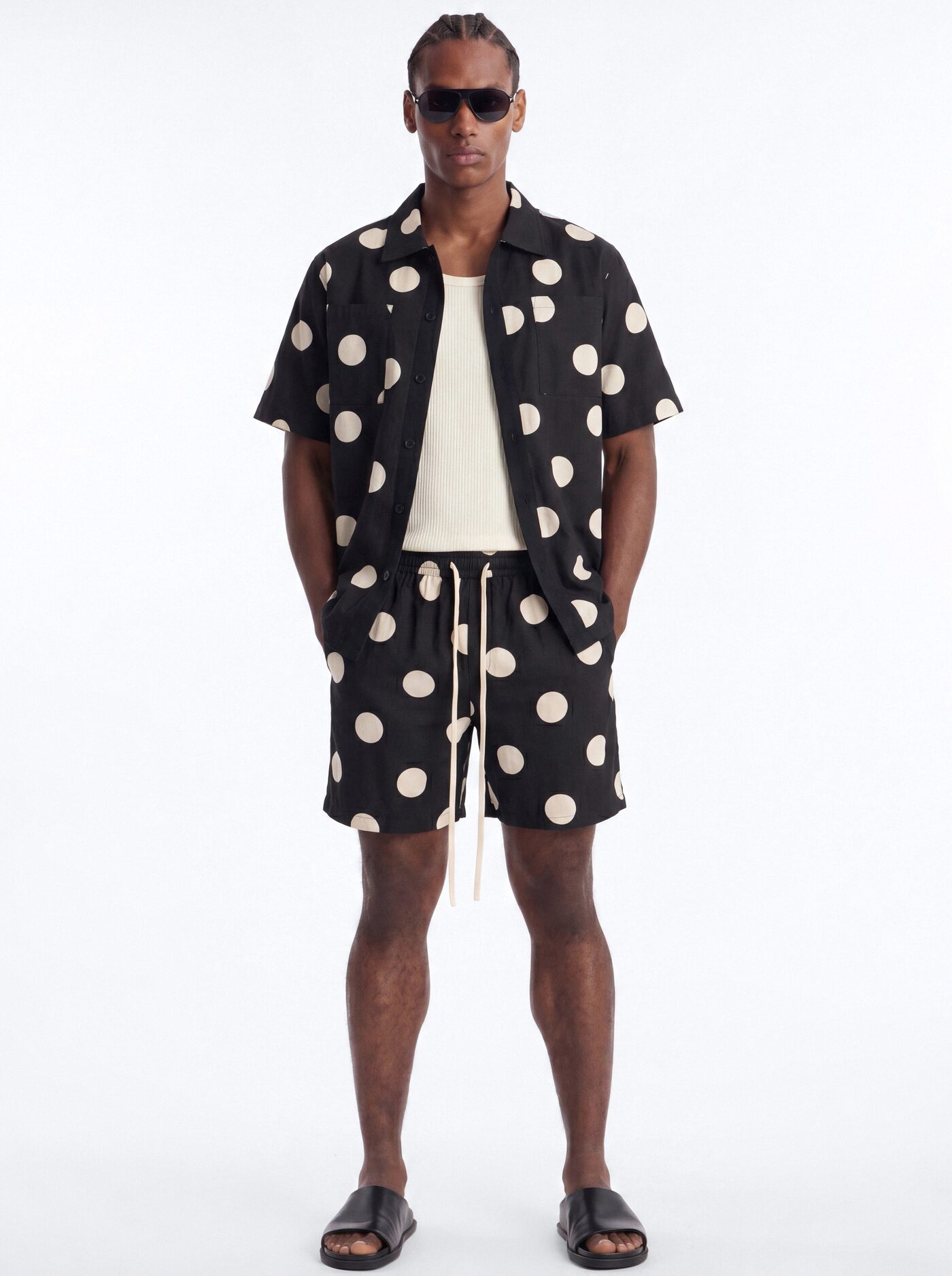 Signature Polka Dot Relaxed Short - Black/combo