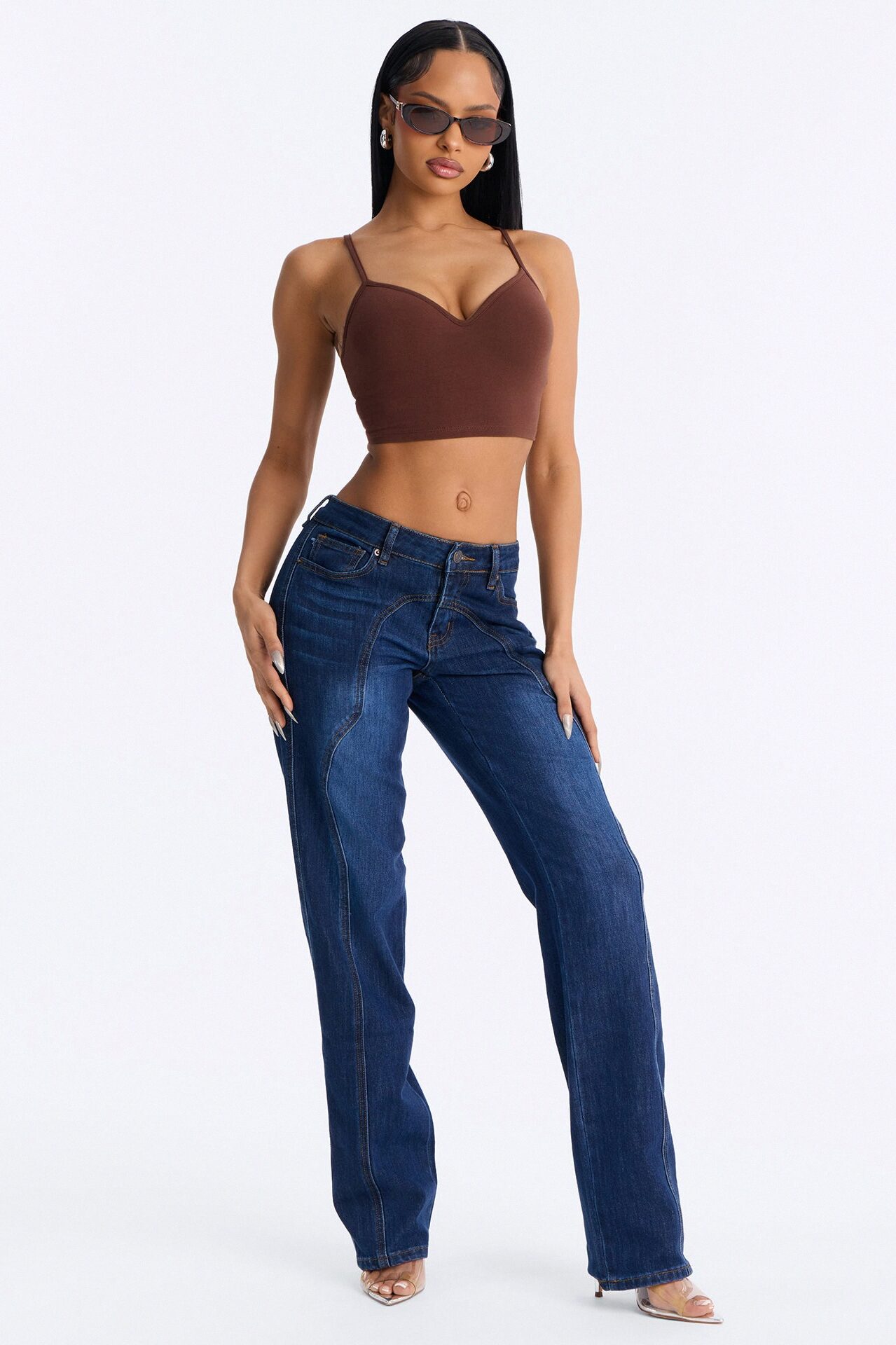 Soho Low Rise Stretch Straight Leg Jeans - Dark Wash