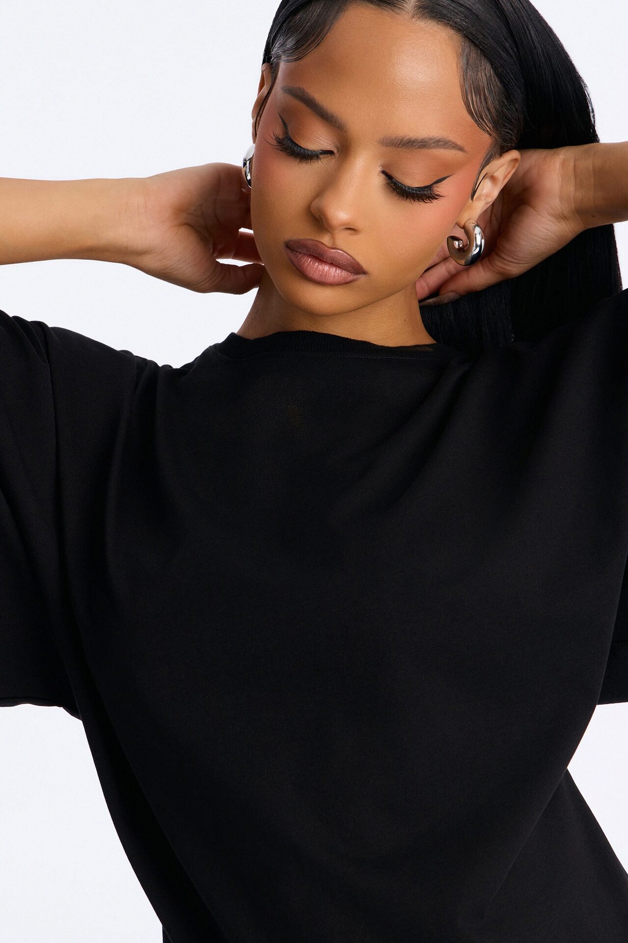 Kendall Oversized Short Sleeve T-Shirt - Black