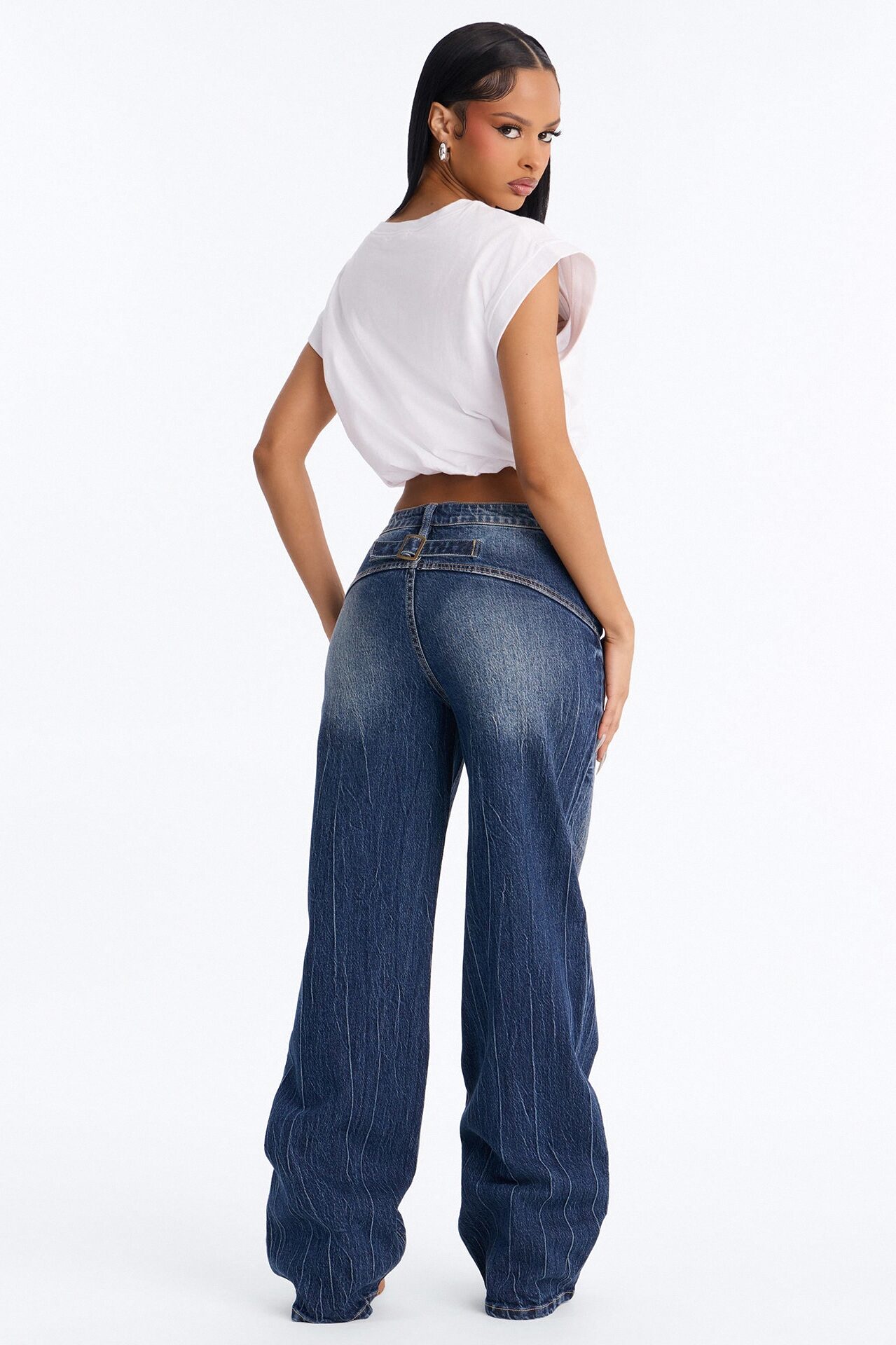 Caught You Looking Straight Leg Jeans - Dark Wash