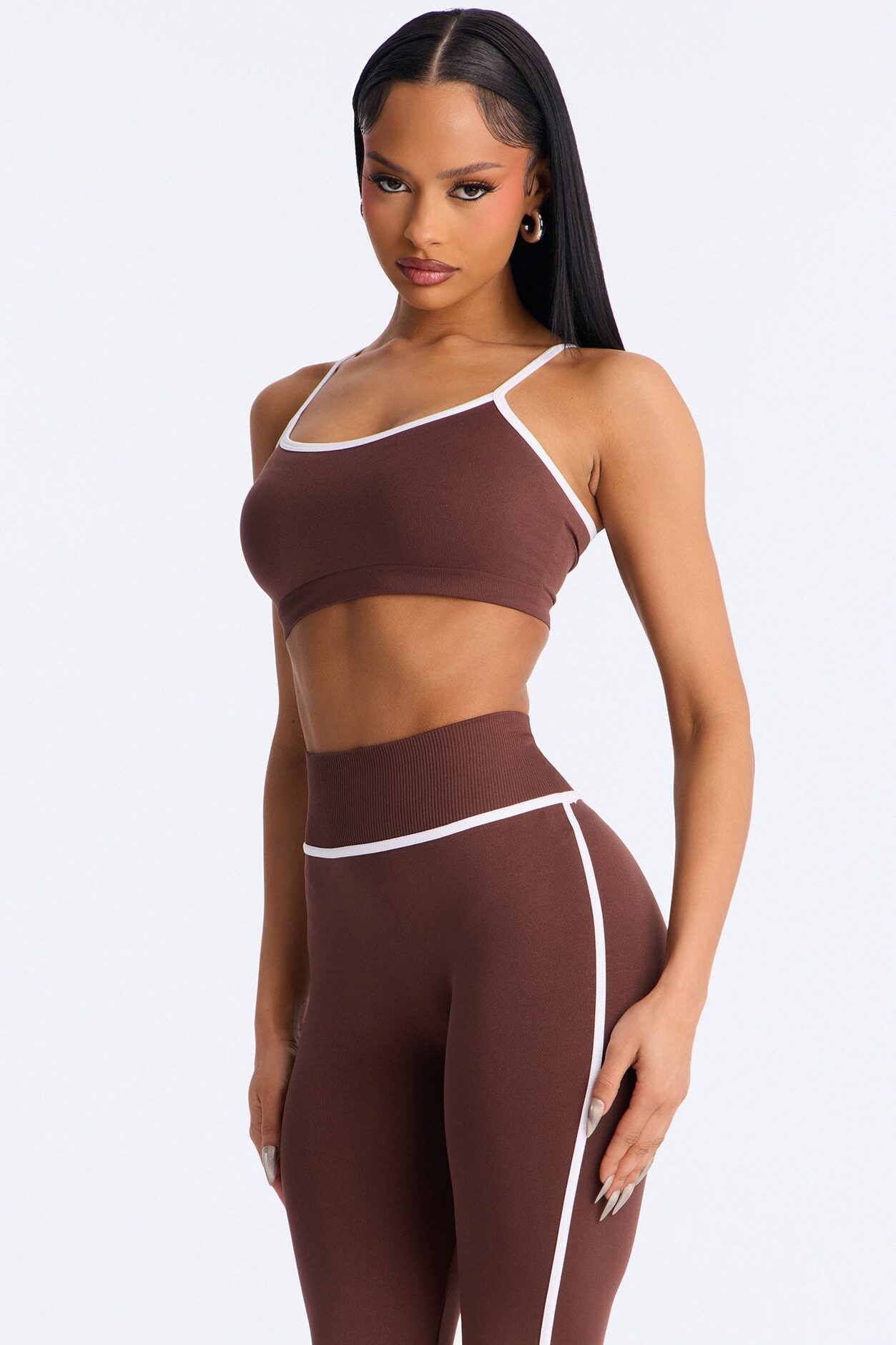 Alignment Seamless Legging Set - Brown