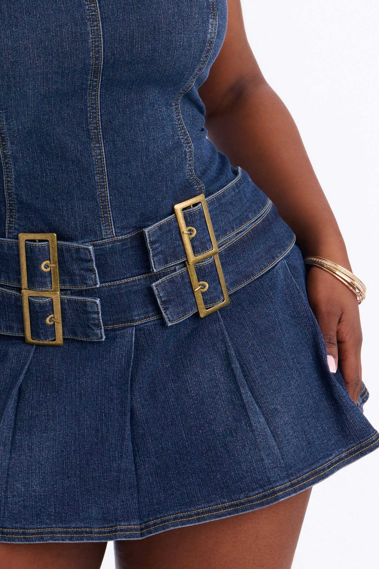 Karolina Strapless Denim Mini Dress - MediumWash