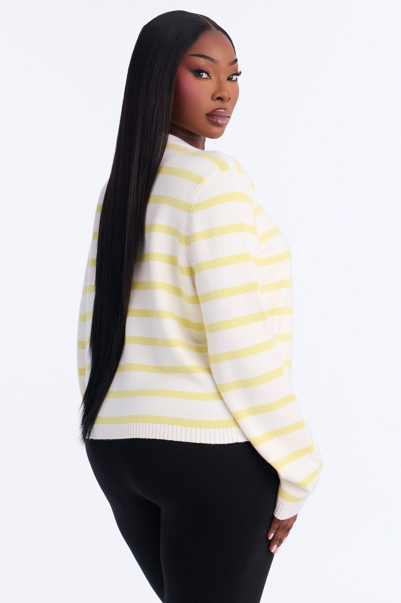 The Little Things Striped Cardigan - Yellow/combo