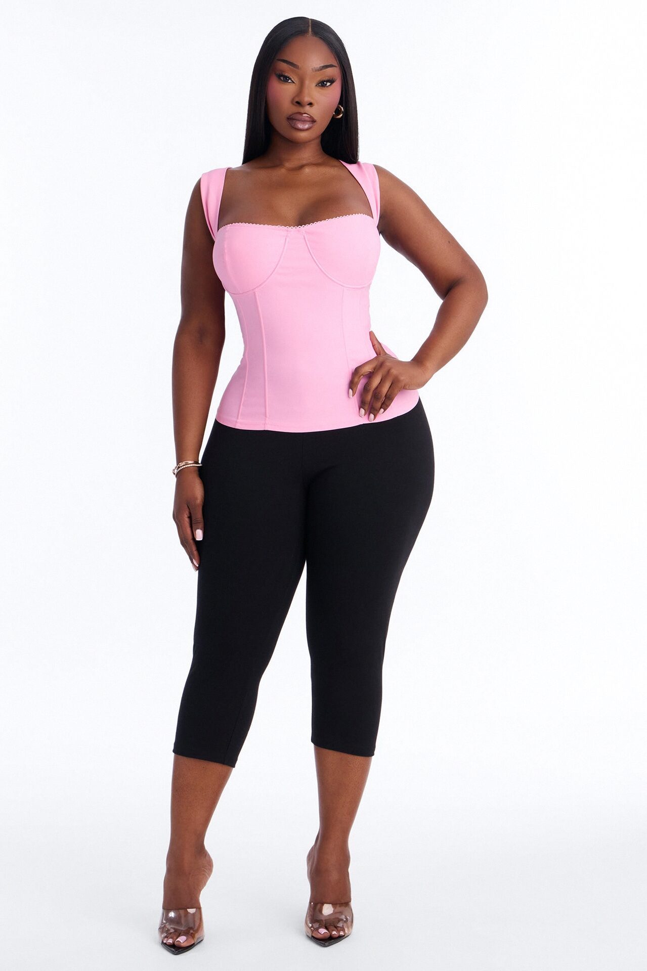 Always Around You Corset Top - Pink