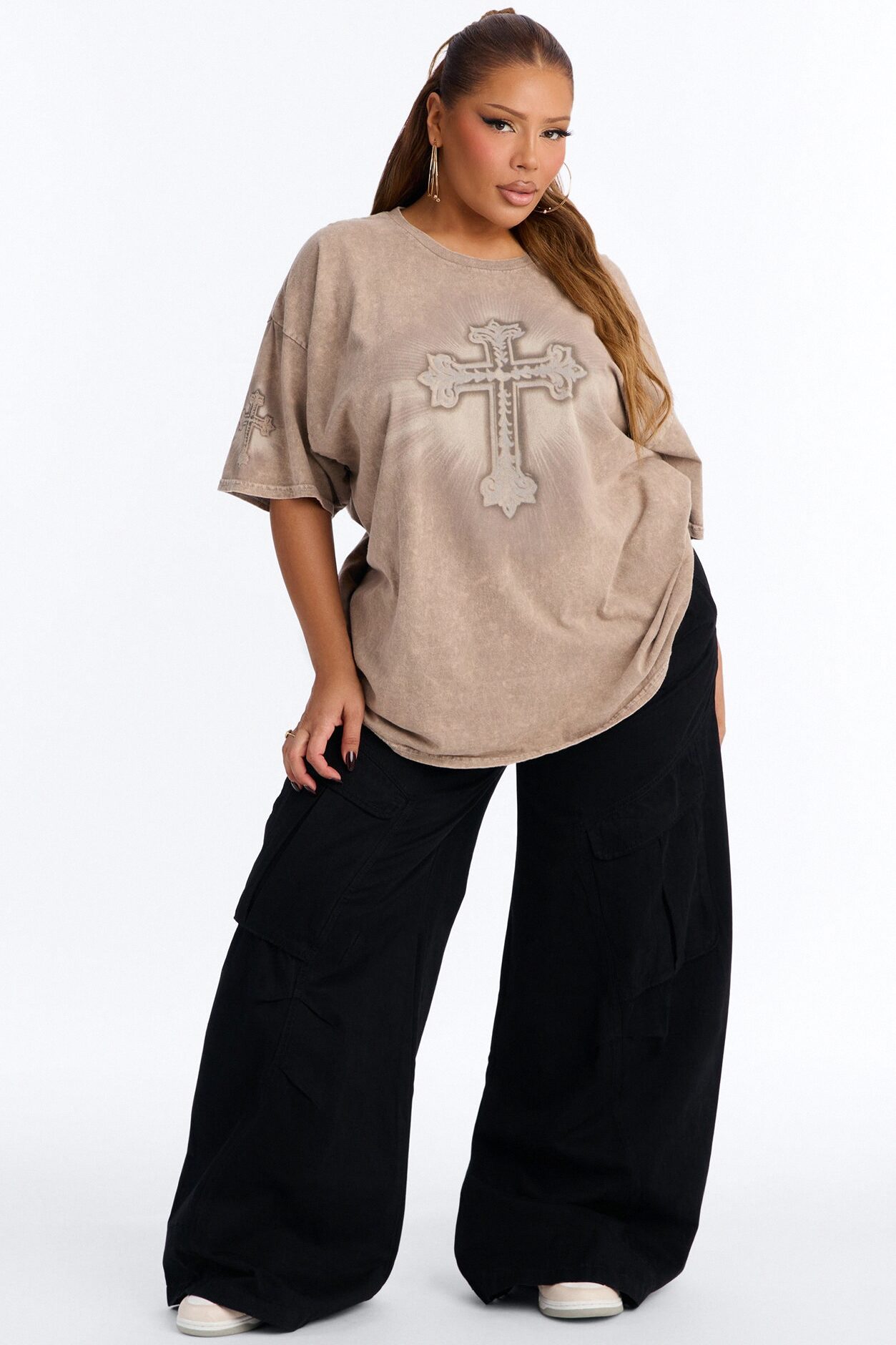 Lights From Above Washed Tee - Brown