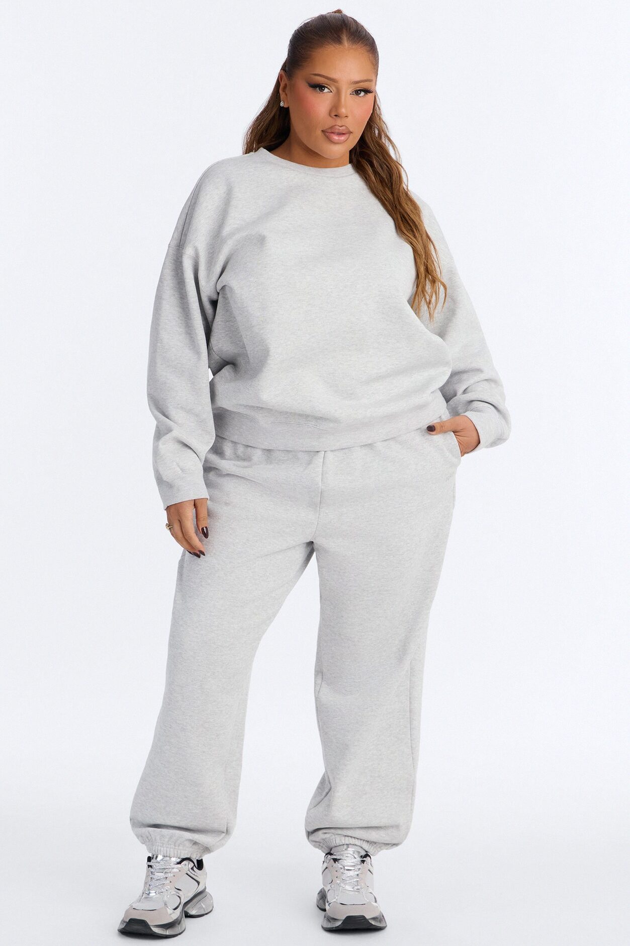Libby Fleece Jogger Sweatpant - Heather Grey