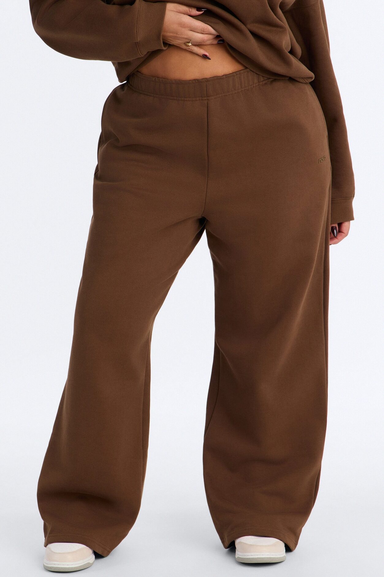 Libby Fleece Straight Leg Sweatpant - Brown