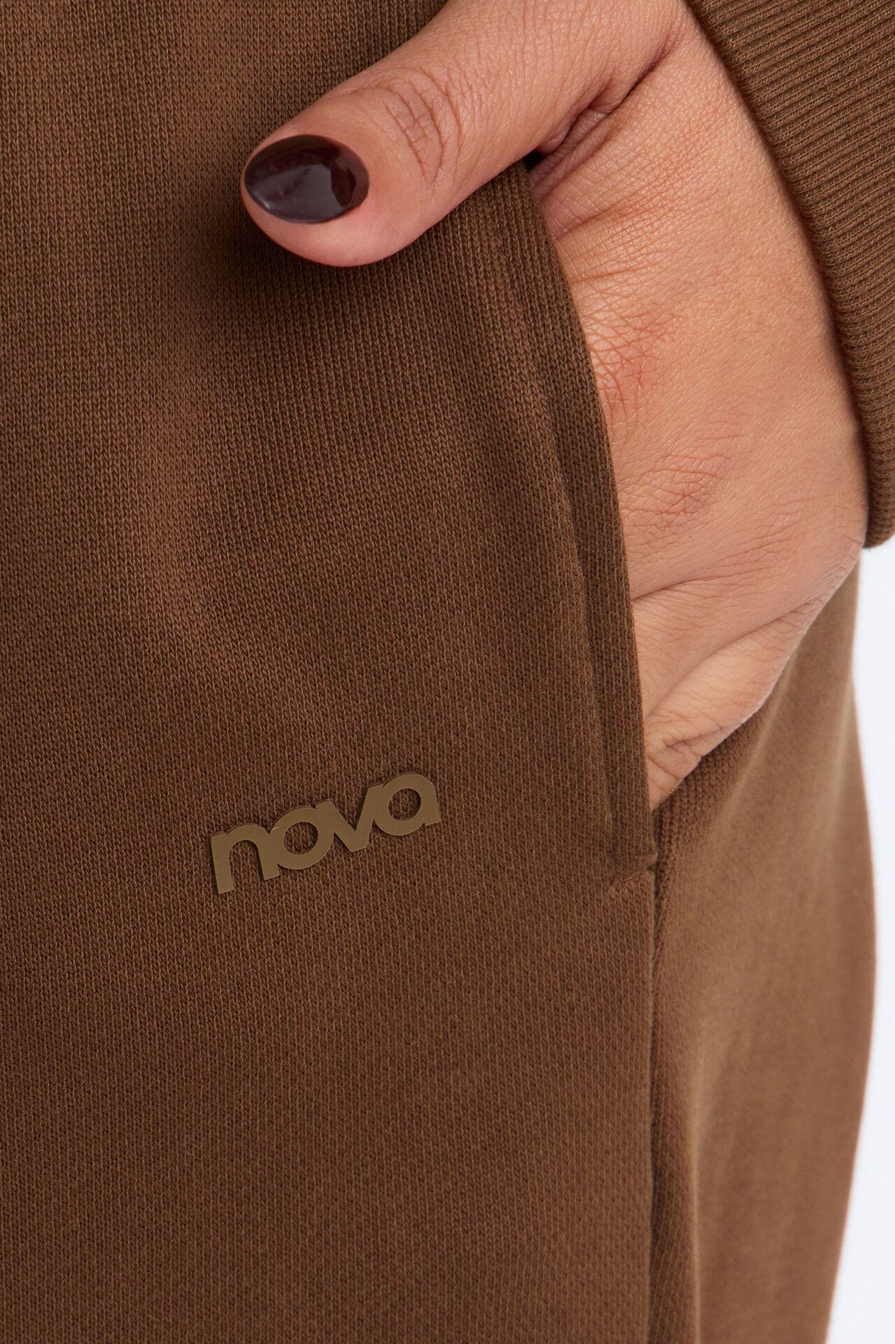 Libby Fleece Jogger Sweatpant - Brown
