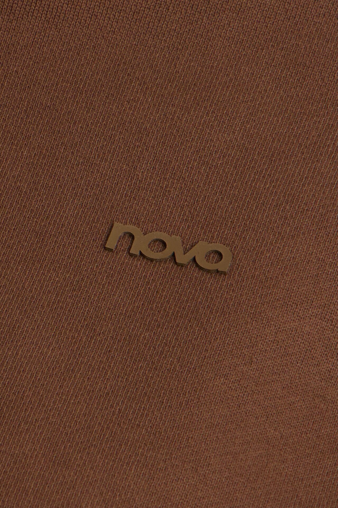Libby Crew Neck Fleece Sweatshirt - Brown