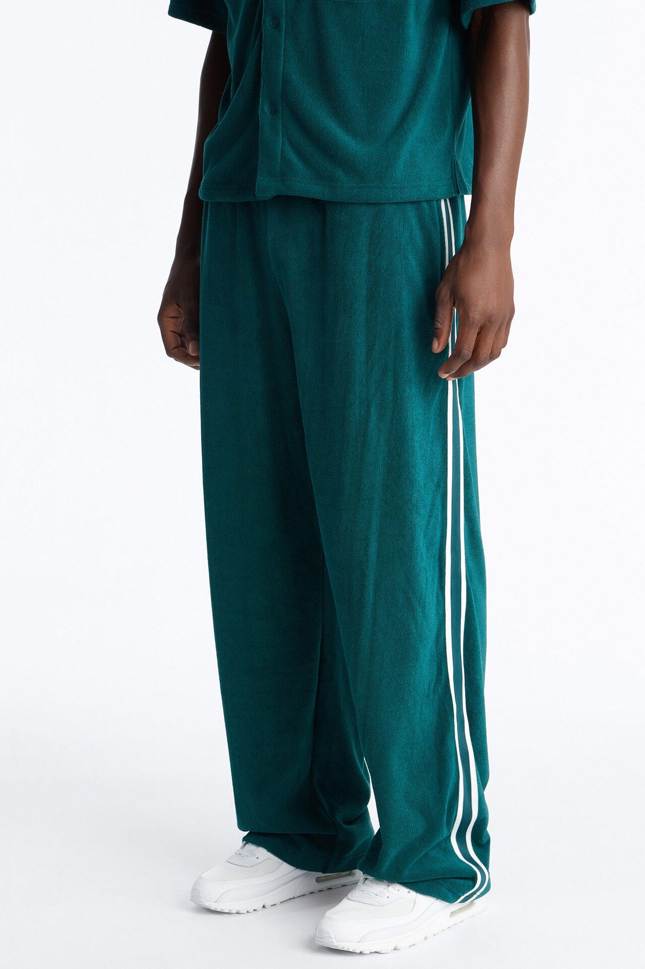 Classic Terry Cloth Baggy Pant - Teal/combo