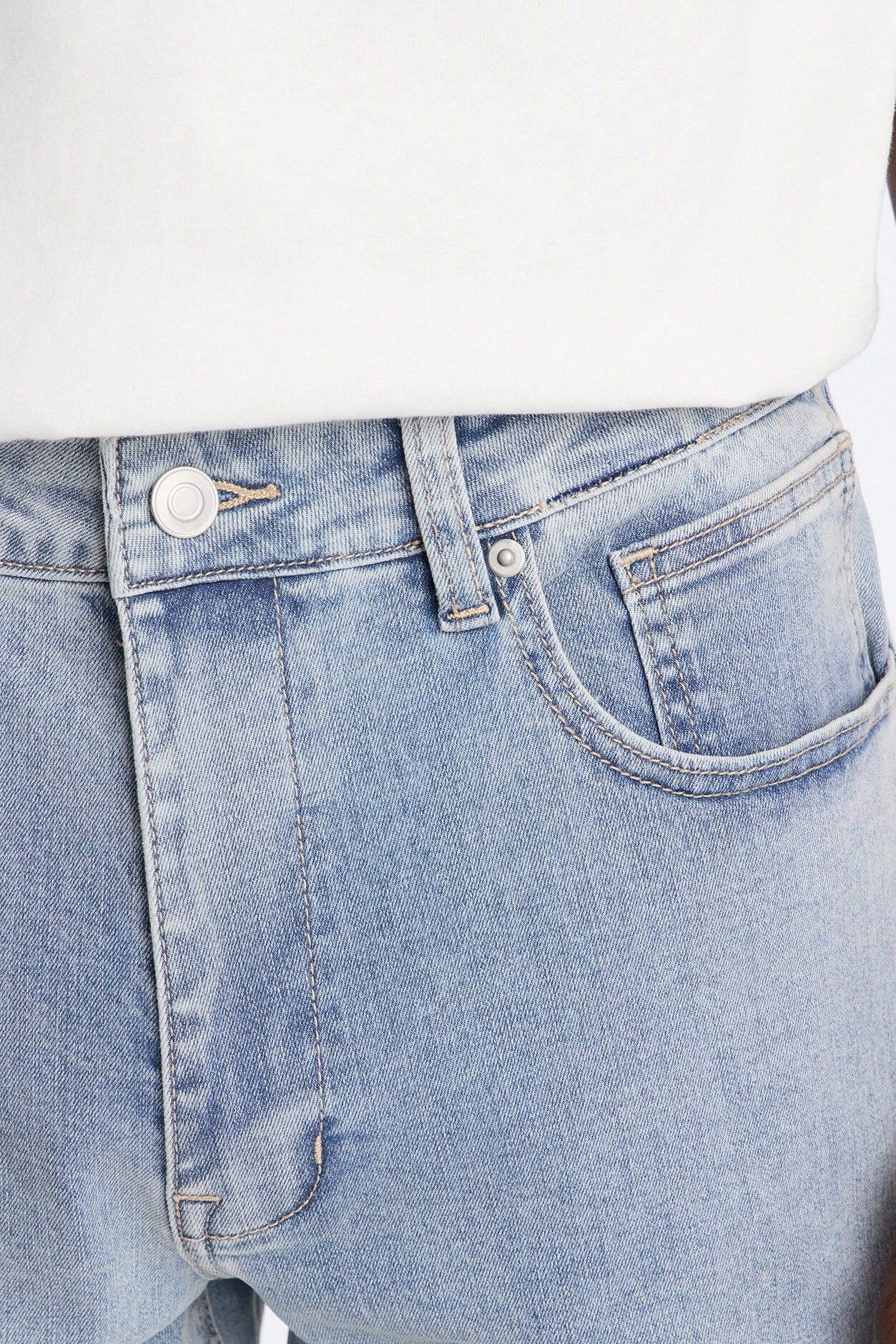 Super Stacked Skinny Flare Jean - Light Blue Wash